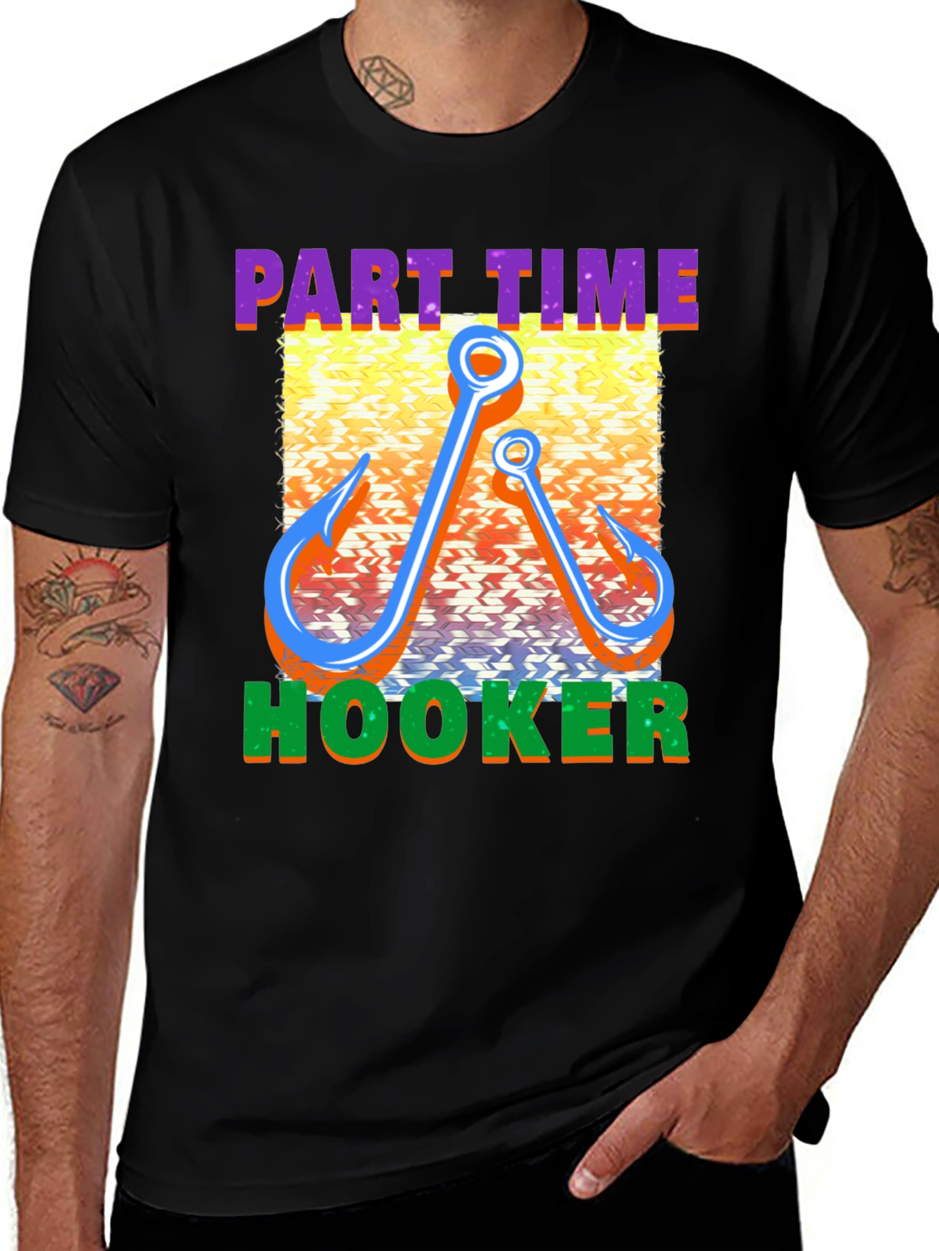 Part Time Hooker Fishing T-Shirt - Funny Fisherman Tee
