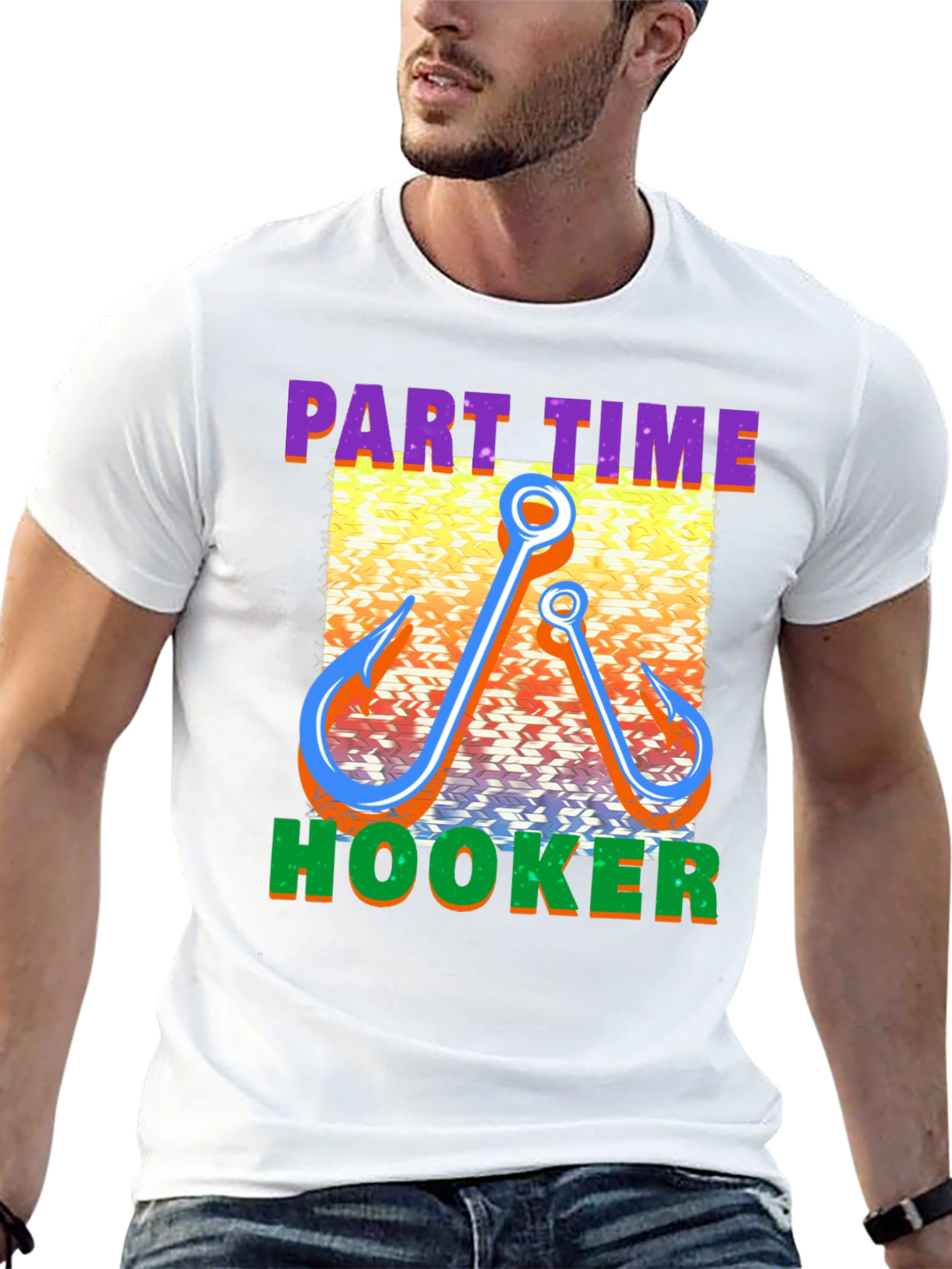 Part Time Hooker Fishing T-Shirt - Funny Fisherman Tee