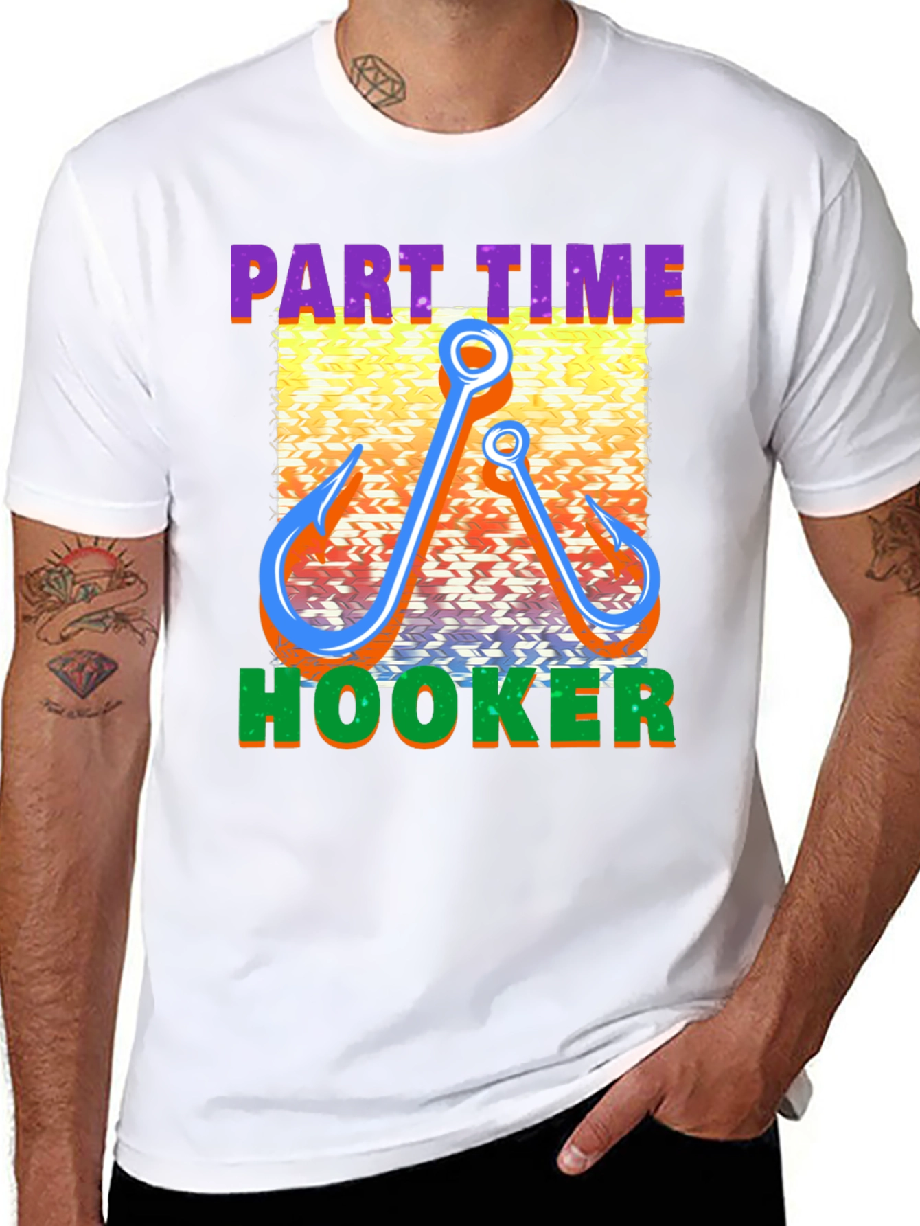 Part Time Hooker Fishing T-Shirt - Funny Fisherman Tee