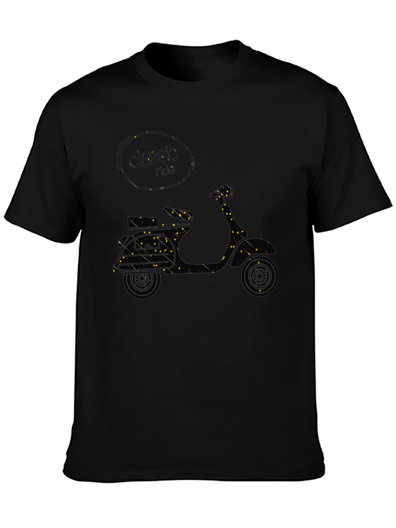 Classic Ride Scooter Graphic Tee - Black