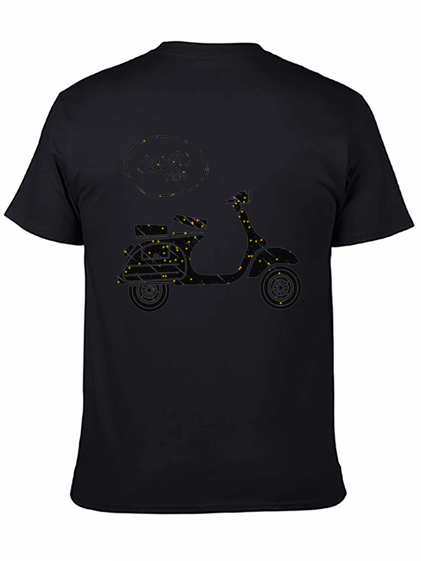 Classic Ride Scooter Graphic Tee - Black