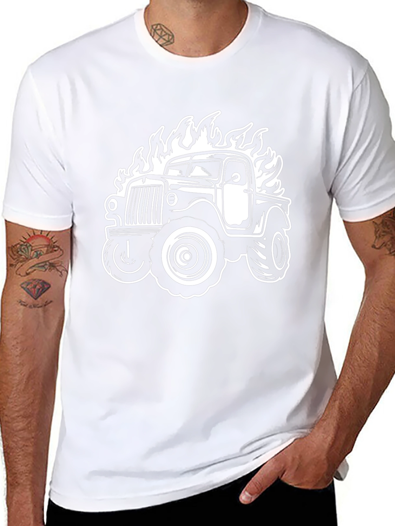 Fiery Truck Graphic Tee
