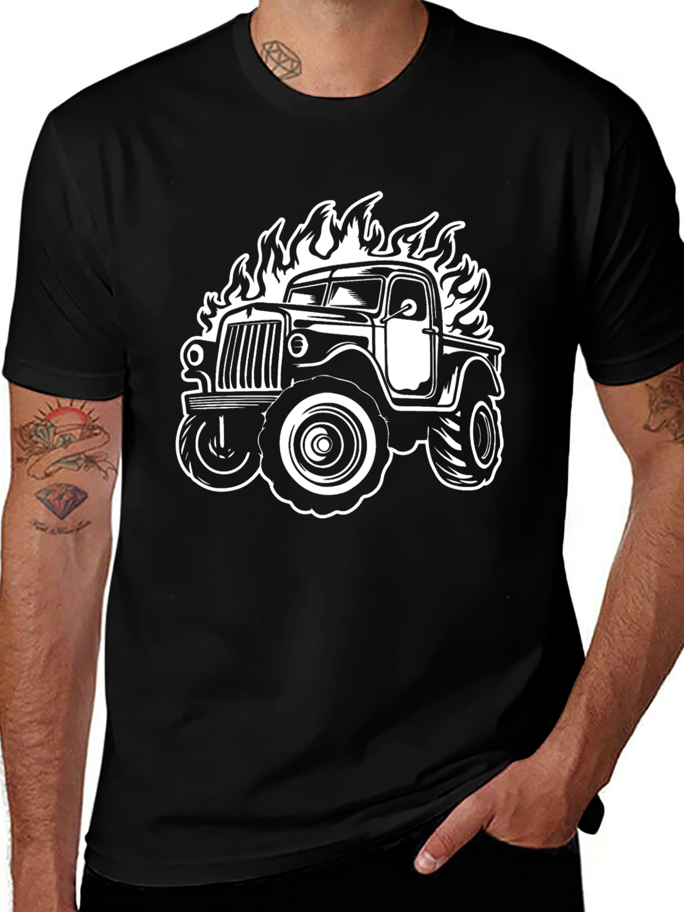 Fiery Truck Graphic Tee