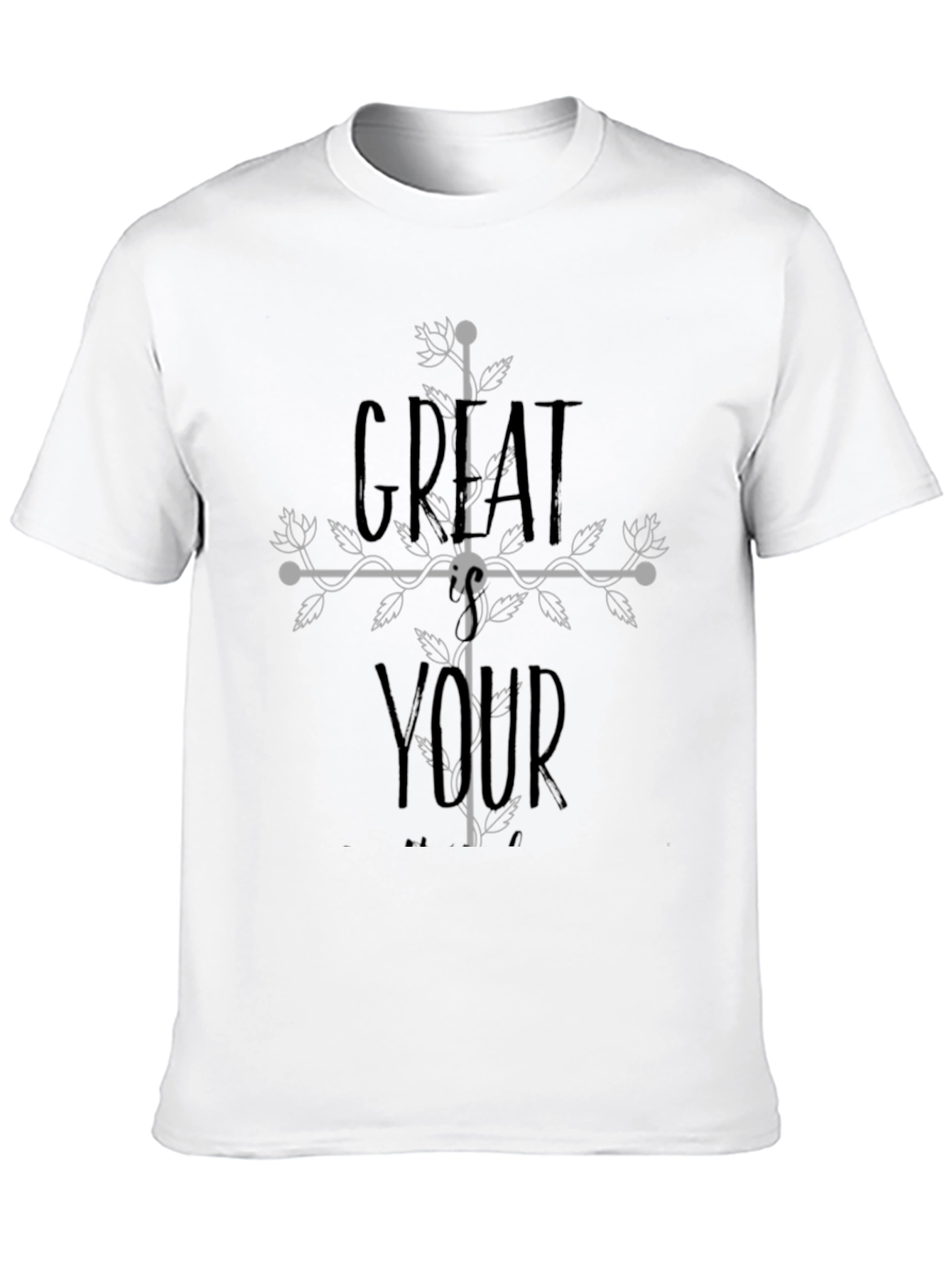 Great Your Shirt - Floral Cross Graphic Tee