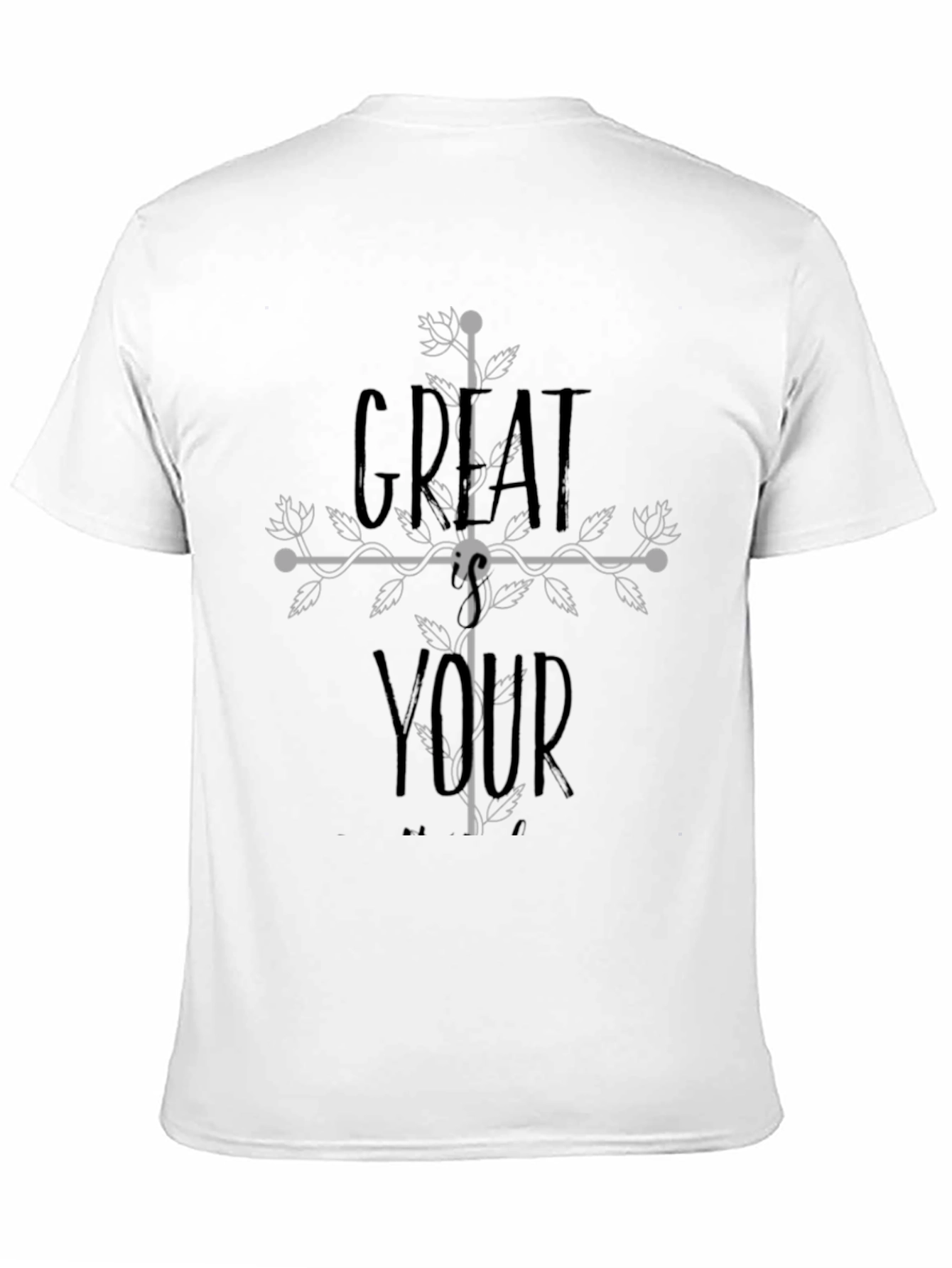Great Your Shirt - Floral Cross Graphic Tee