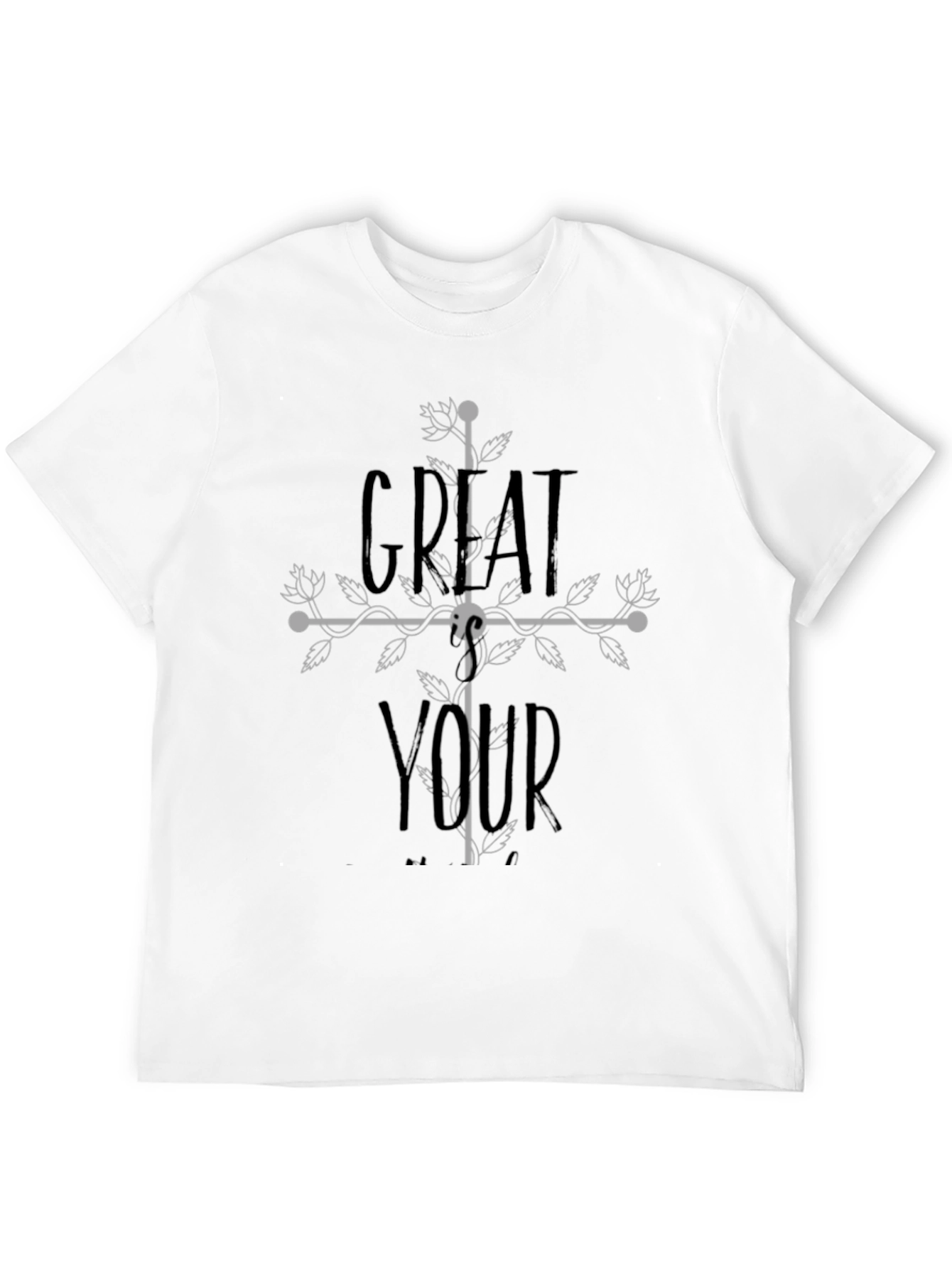 Great Your Shirt - Floral Cross Graphic Tee