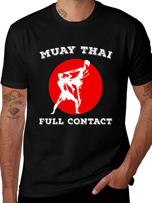 Muay Thai Full Contact Black T-Shirt