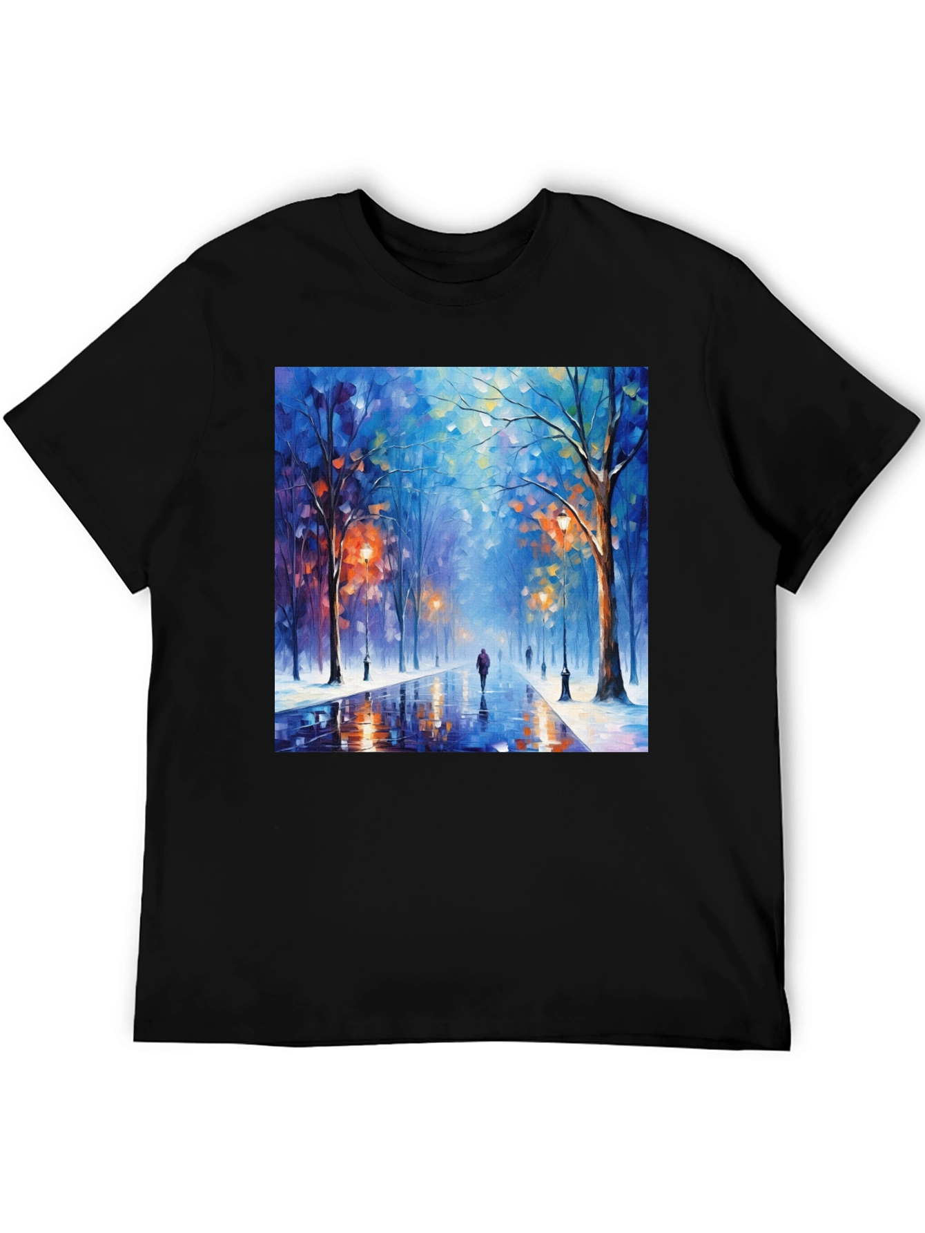 Artistic Winter Street Scene T-Shirt