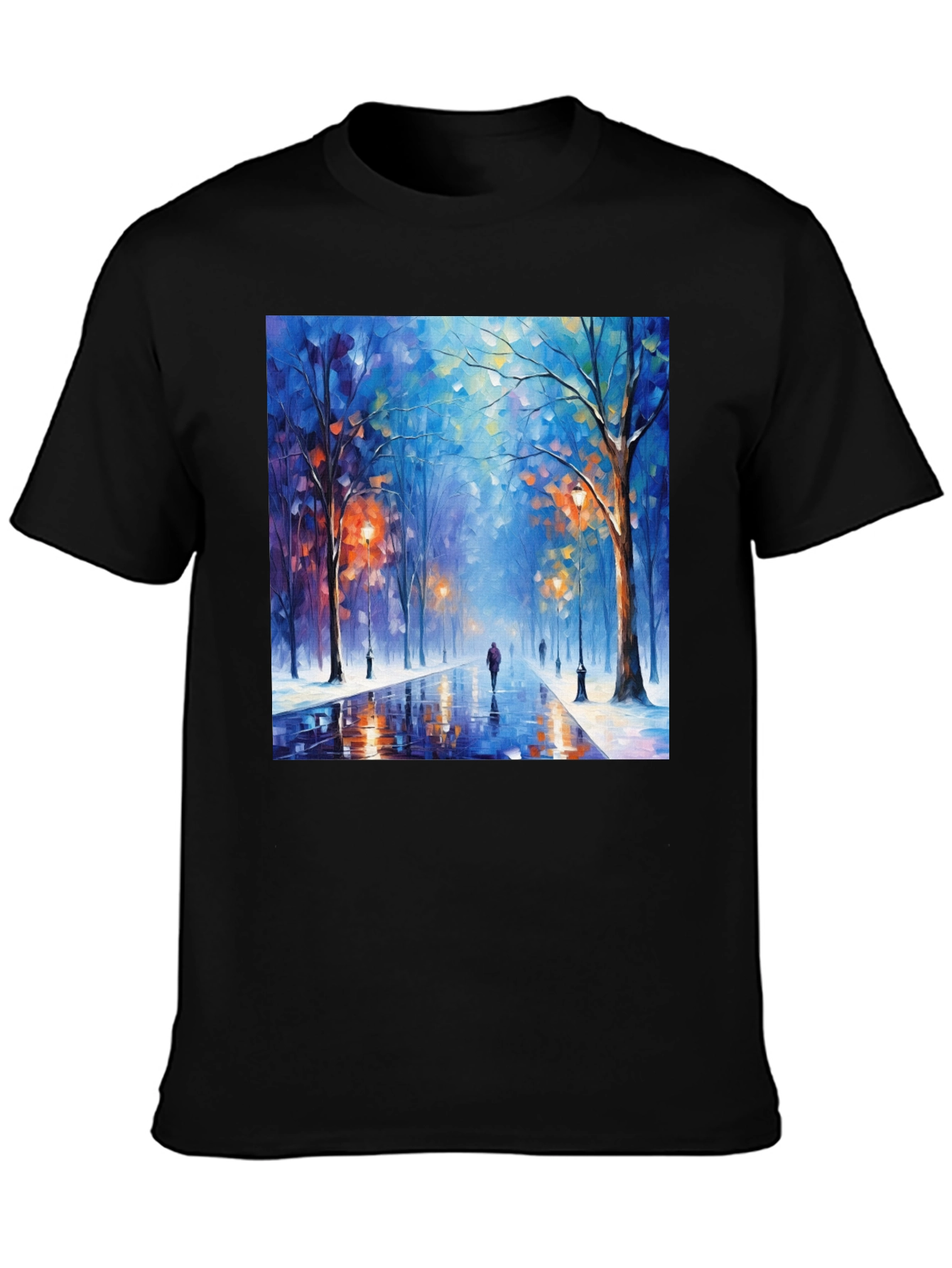 Artistic Winter Street Scene T-Shirt