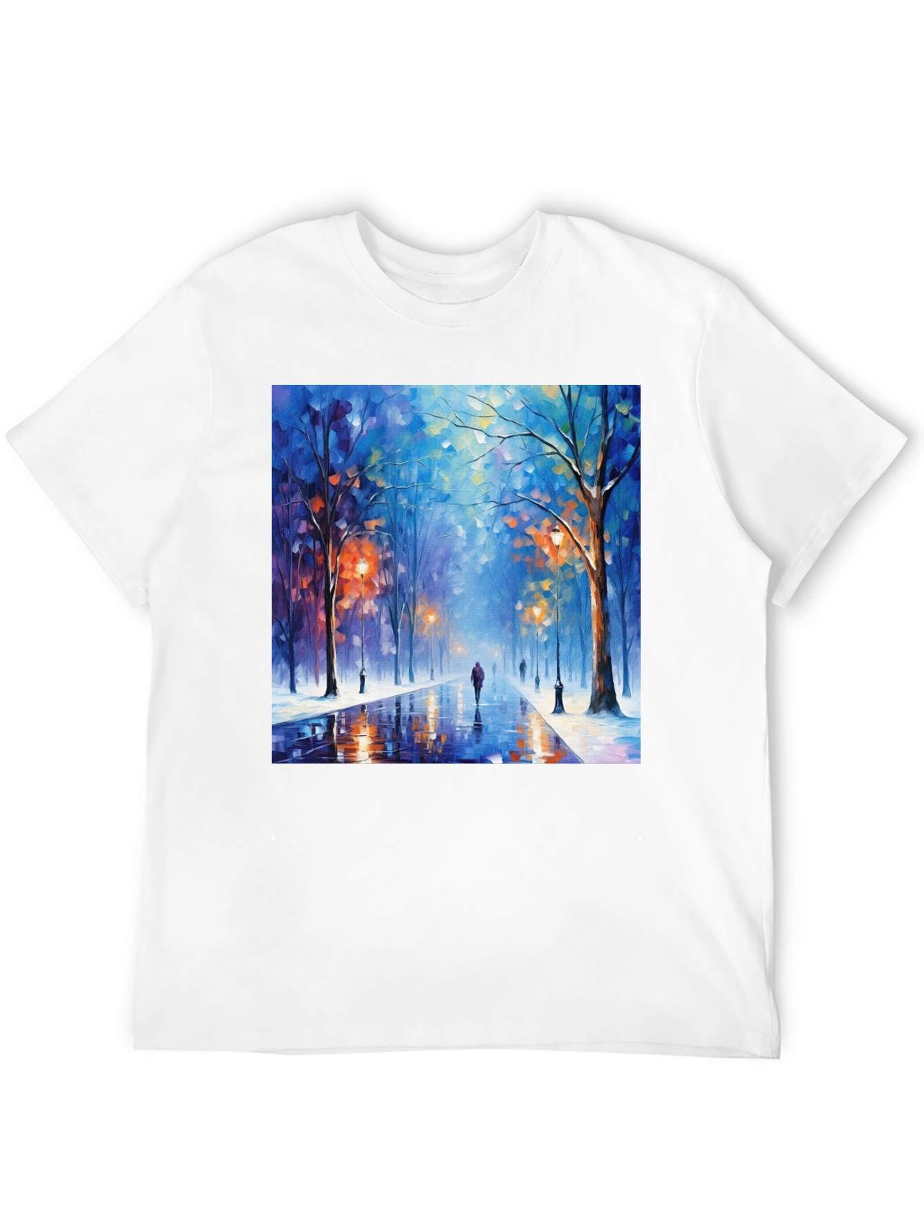 Artistic Winter Street Scene T-Shirt