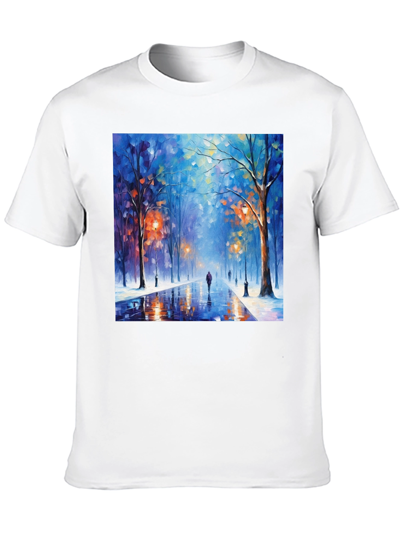 Artistic Winter Street Scene T-Shirt