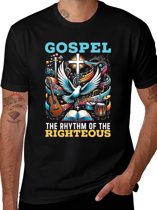 Gospel Rhythm Graphic Tee - Christian Music Shirt