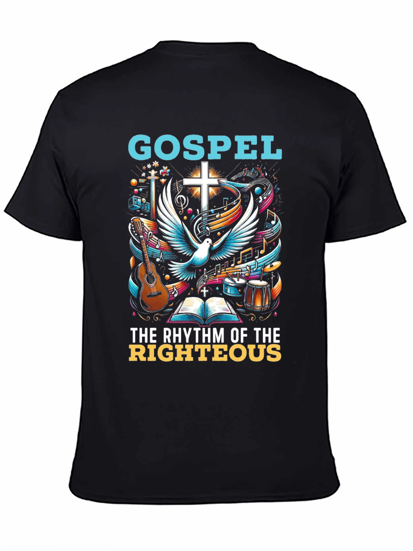Gospel Rhythm Graphic Tee - Christian Music Shirt