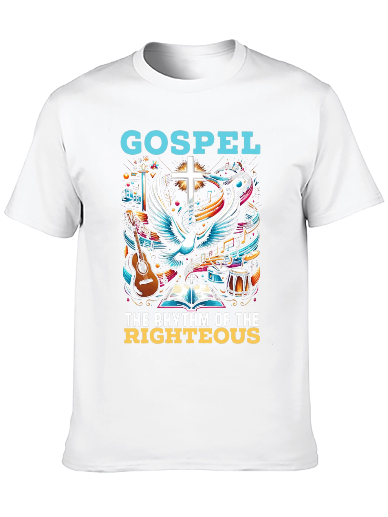 Gospel Rhythm Graphic Tee - Christian Music Shirt