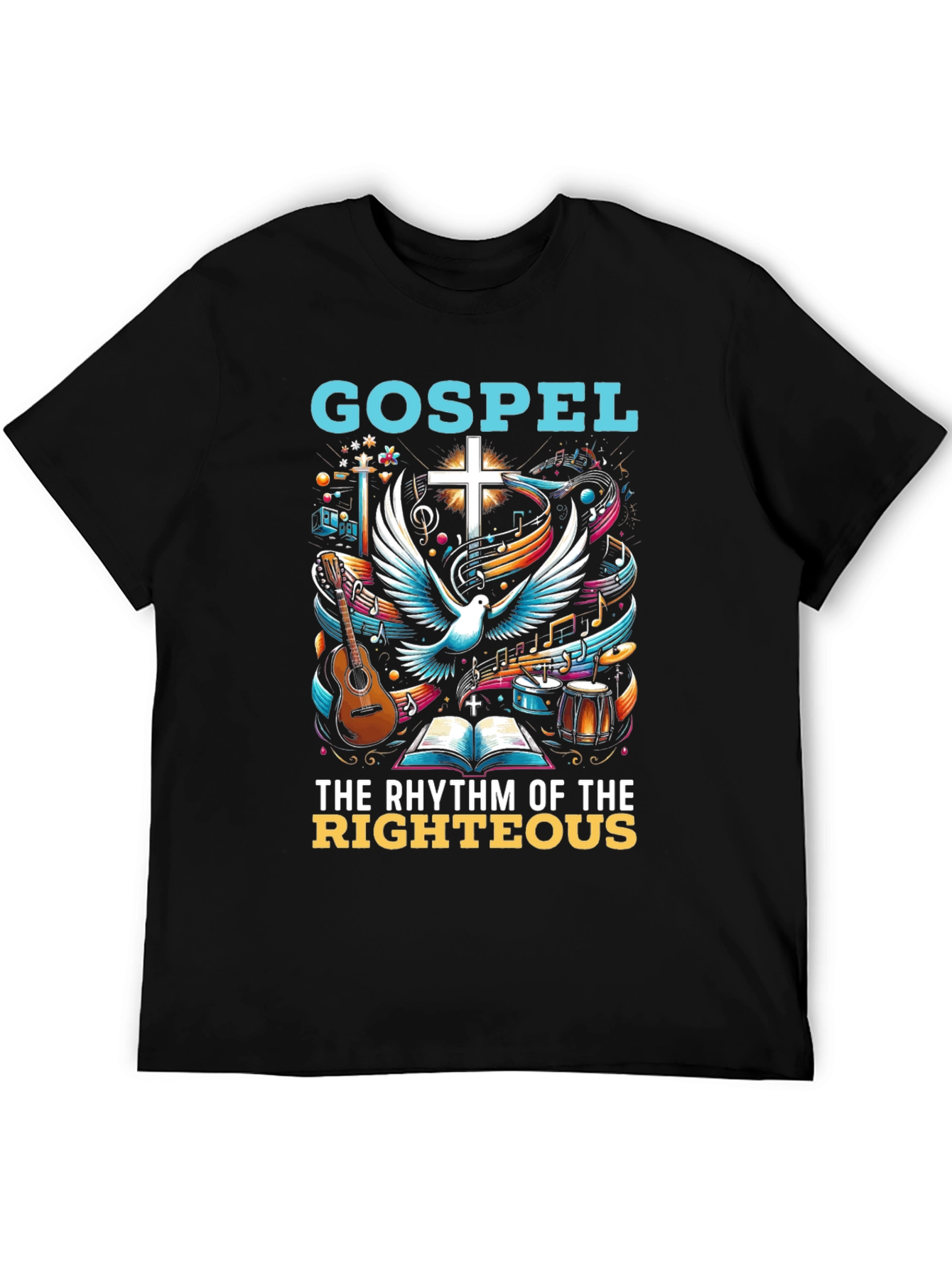 Gospel Rhythm Graphic Tee - Christian Music Shirt