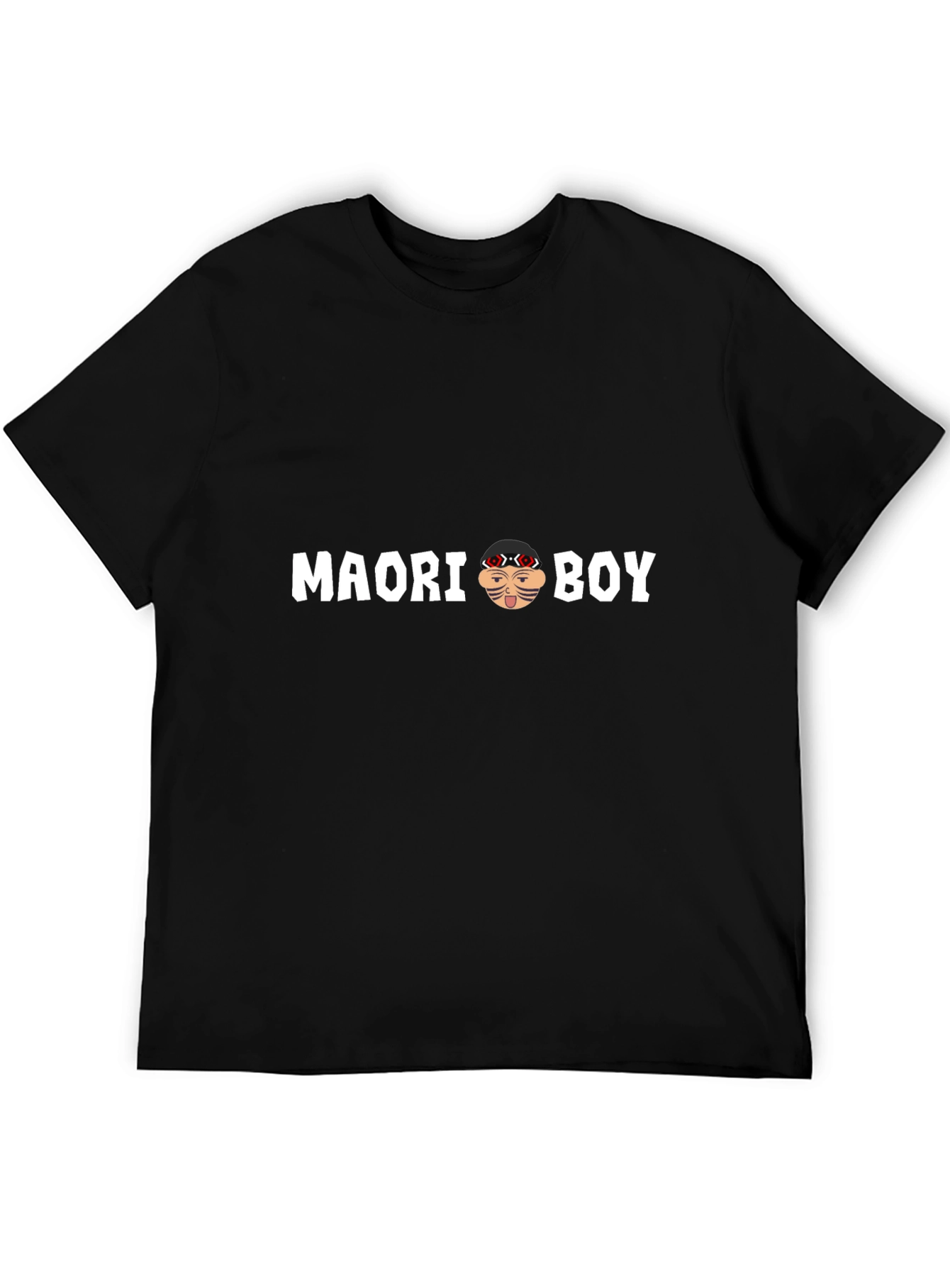 Maori Boy Graphic Tee - Black T-Shirt