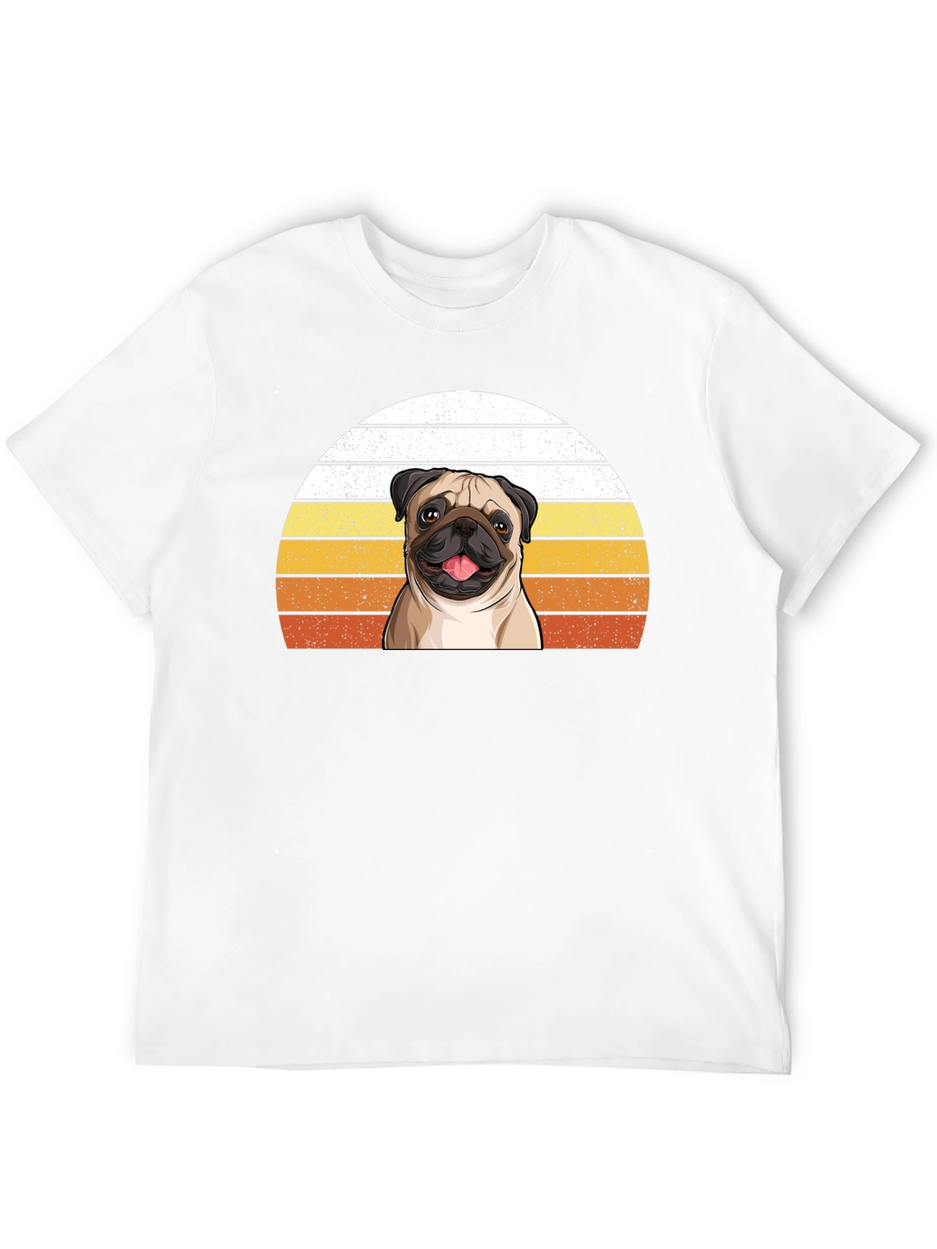Pug Sunset Graphic Tee - Unisex Black T-Shirt