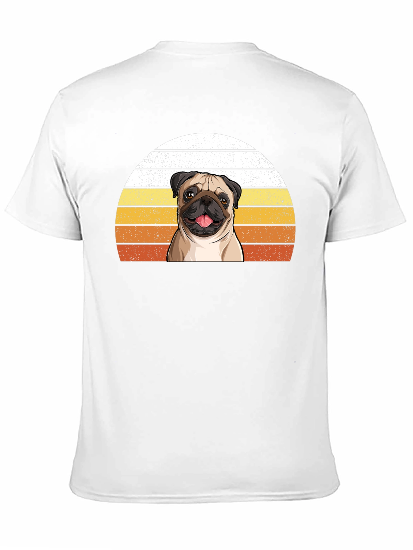 Pug Sunset Graphic Tee - Unisex Black T-Shirt
