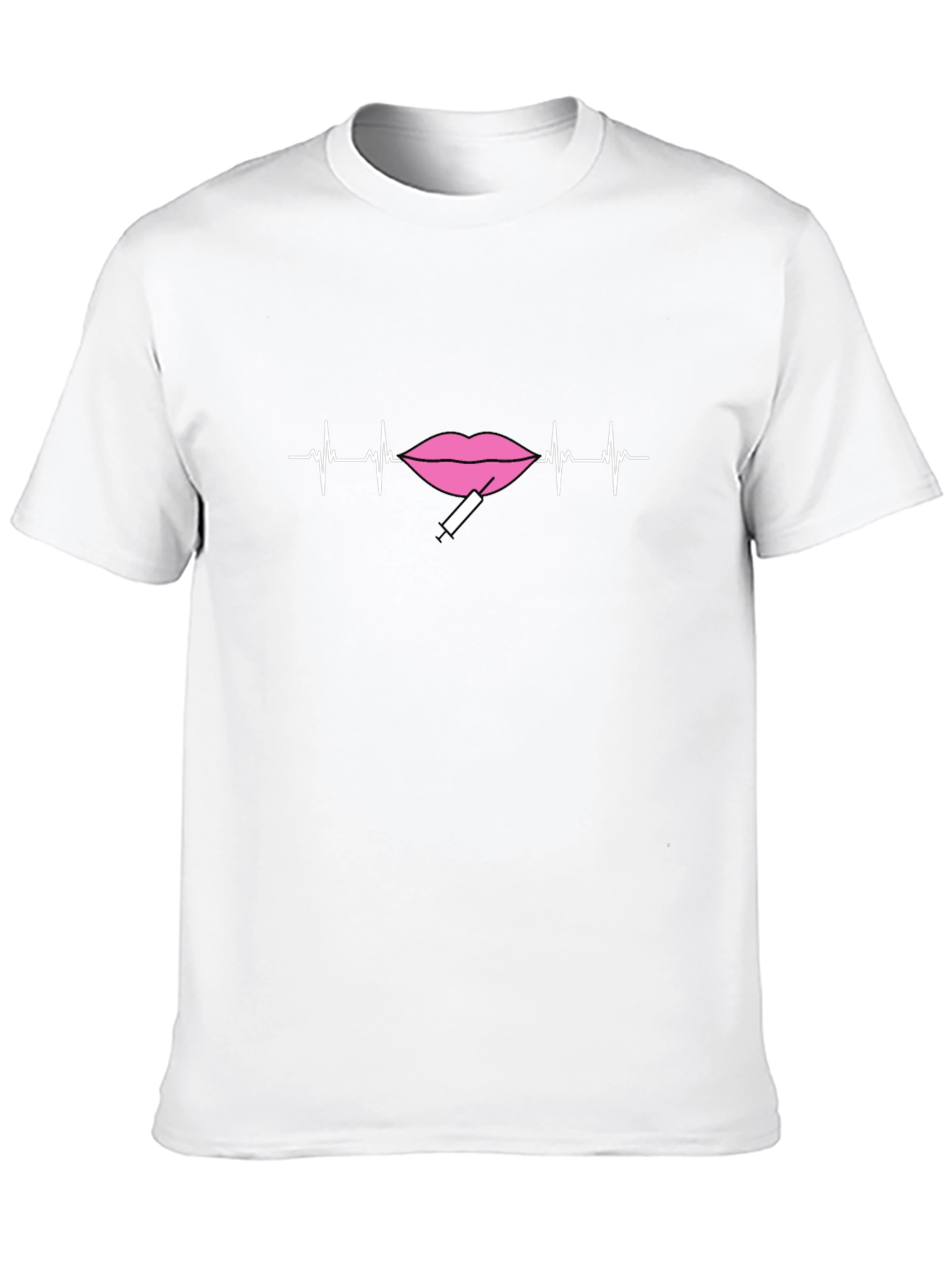 Heartbeat Lips Black T-Shirt