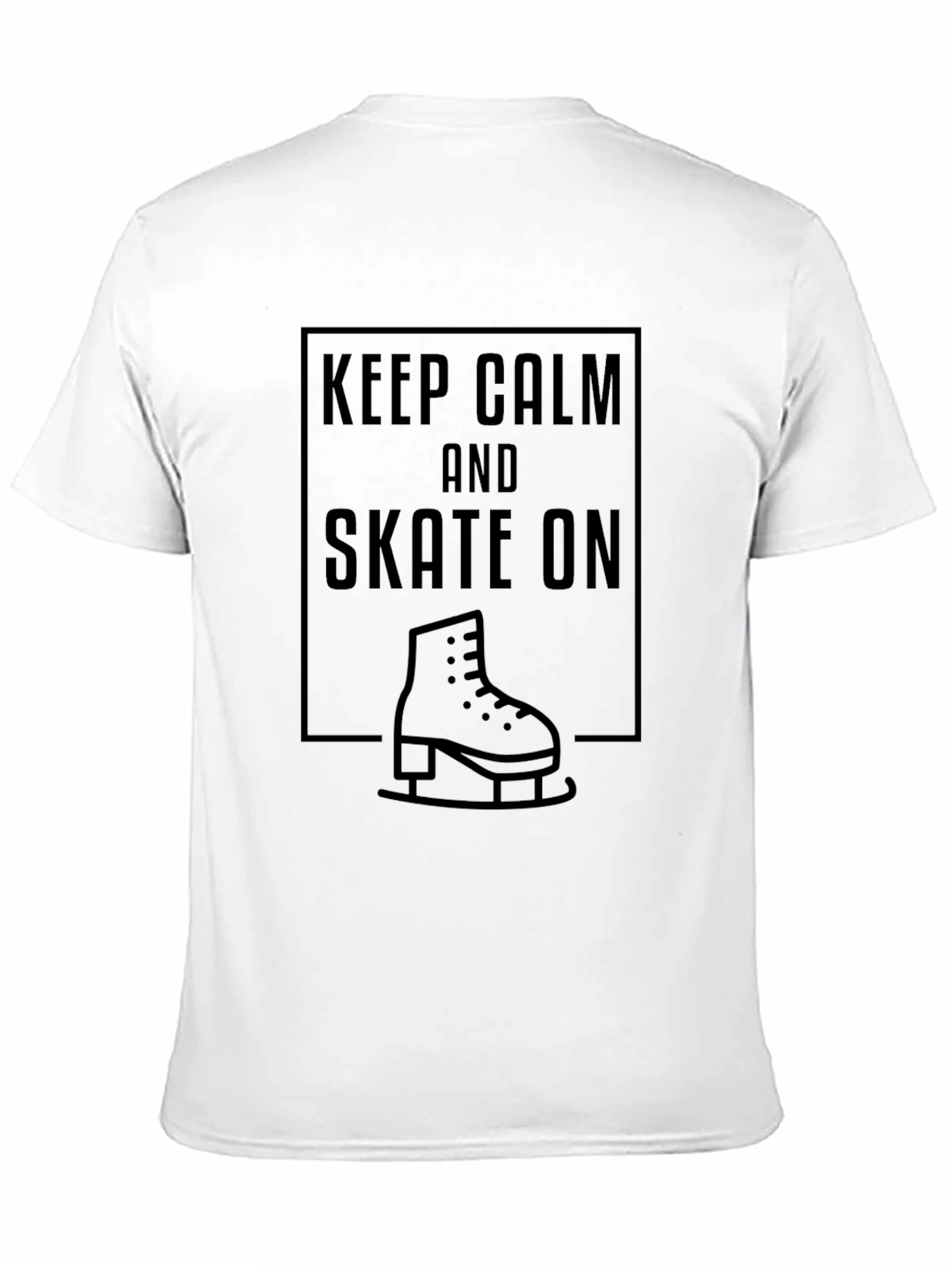 Keep Calm and Skate On Black T-Shirt