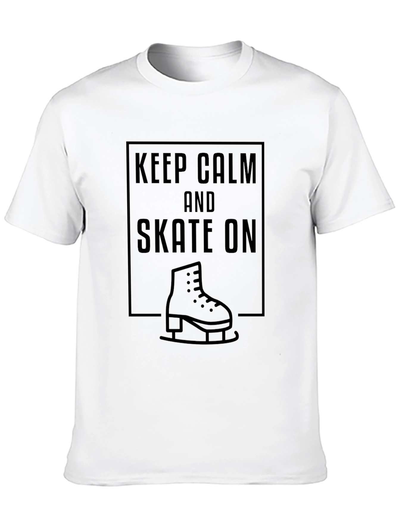Keep Calm and Skate On Black T-Shirt