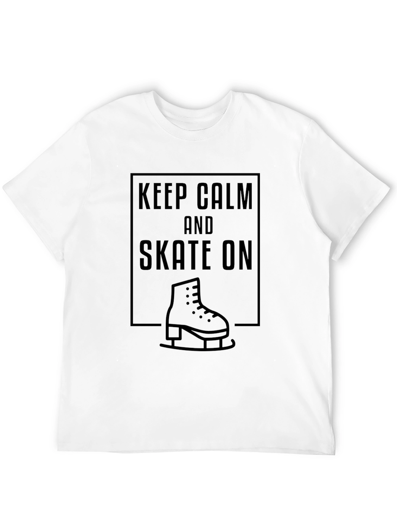 Keep Calm and Skate On Black T-Shirt