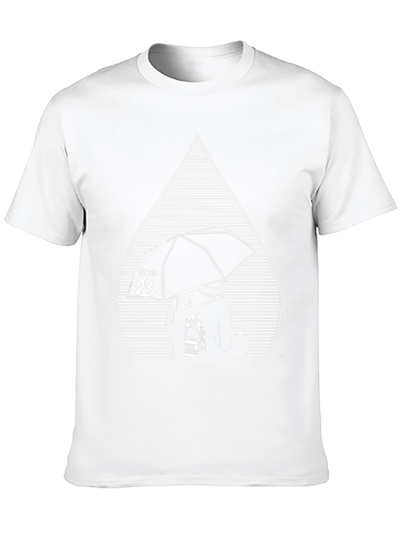 Tekno Umbrella Graphic Tee - Black Cotton Comfort