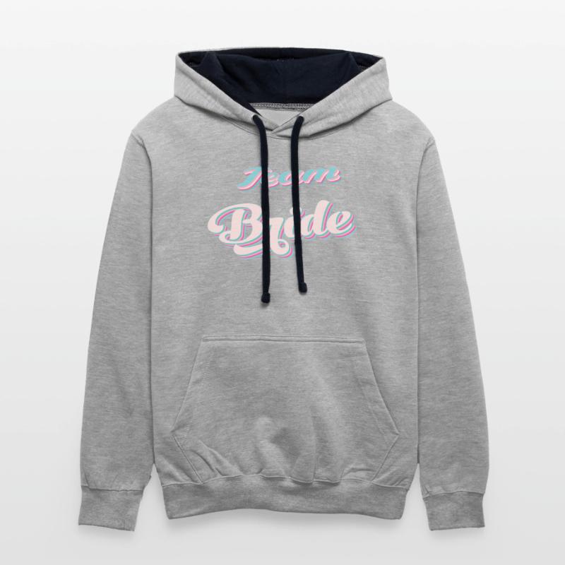 Bachelorette party team bride coul retro pink