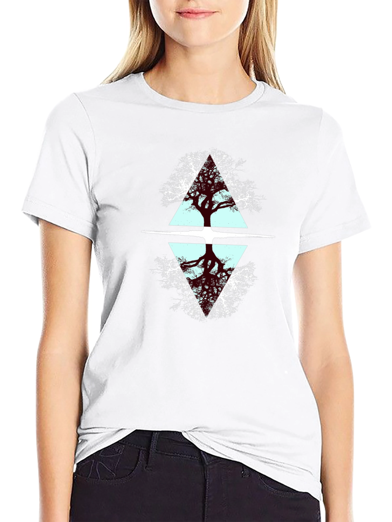 Geometric Tree Graphic Tee