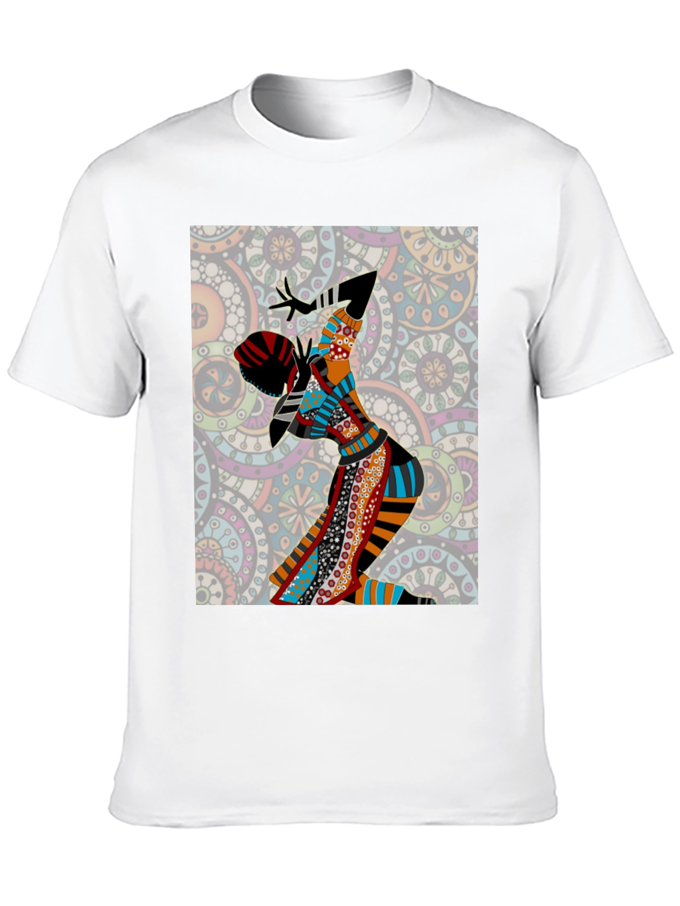 Abstract Art Print Black T-Shirt