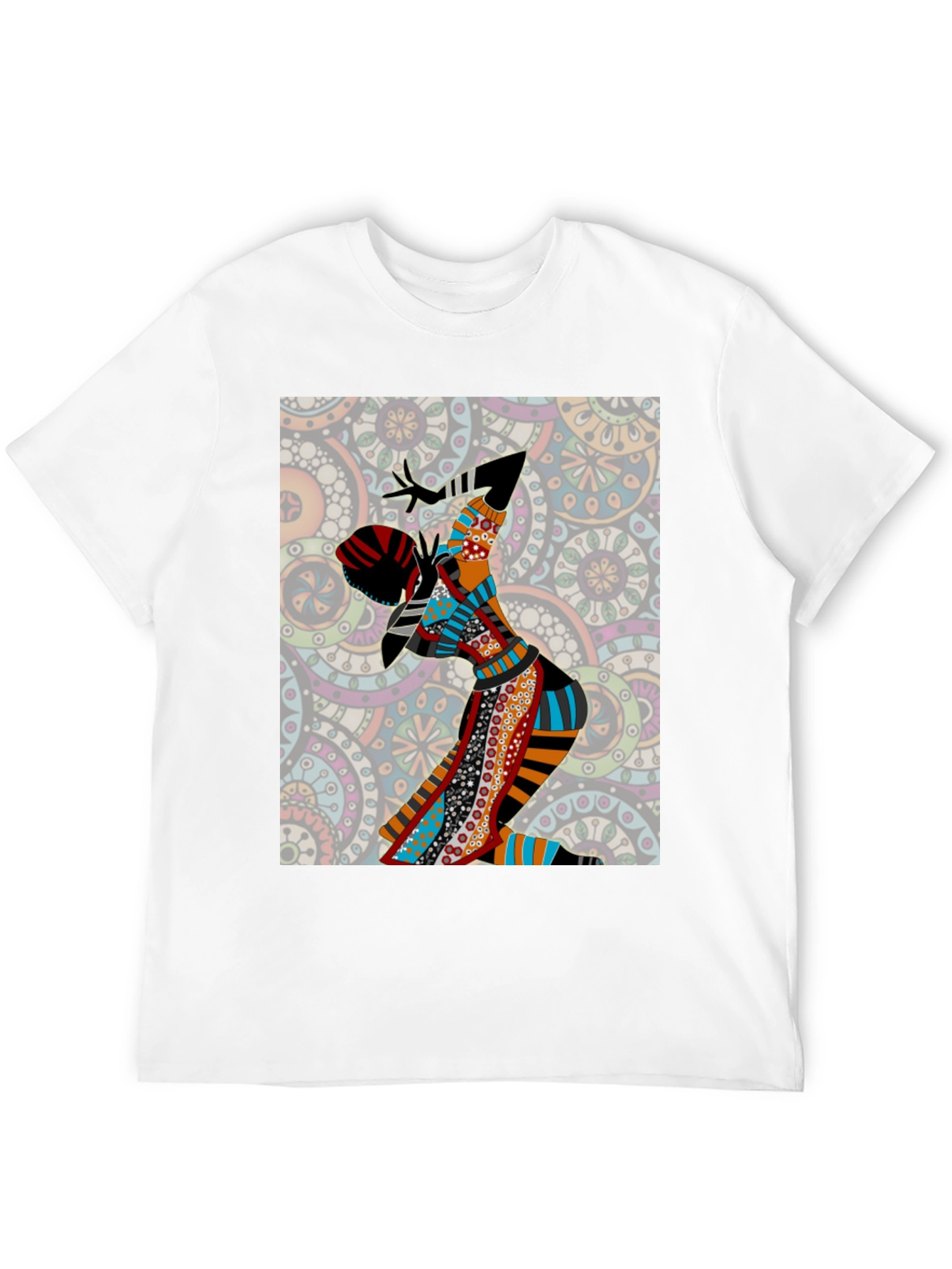 Abstract Art Print Black T-Shirt