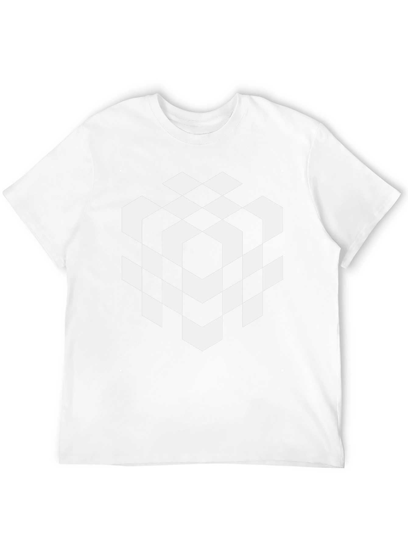 Geometric Cube Tee - Modern Graphic Design Shirt