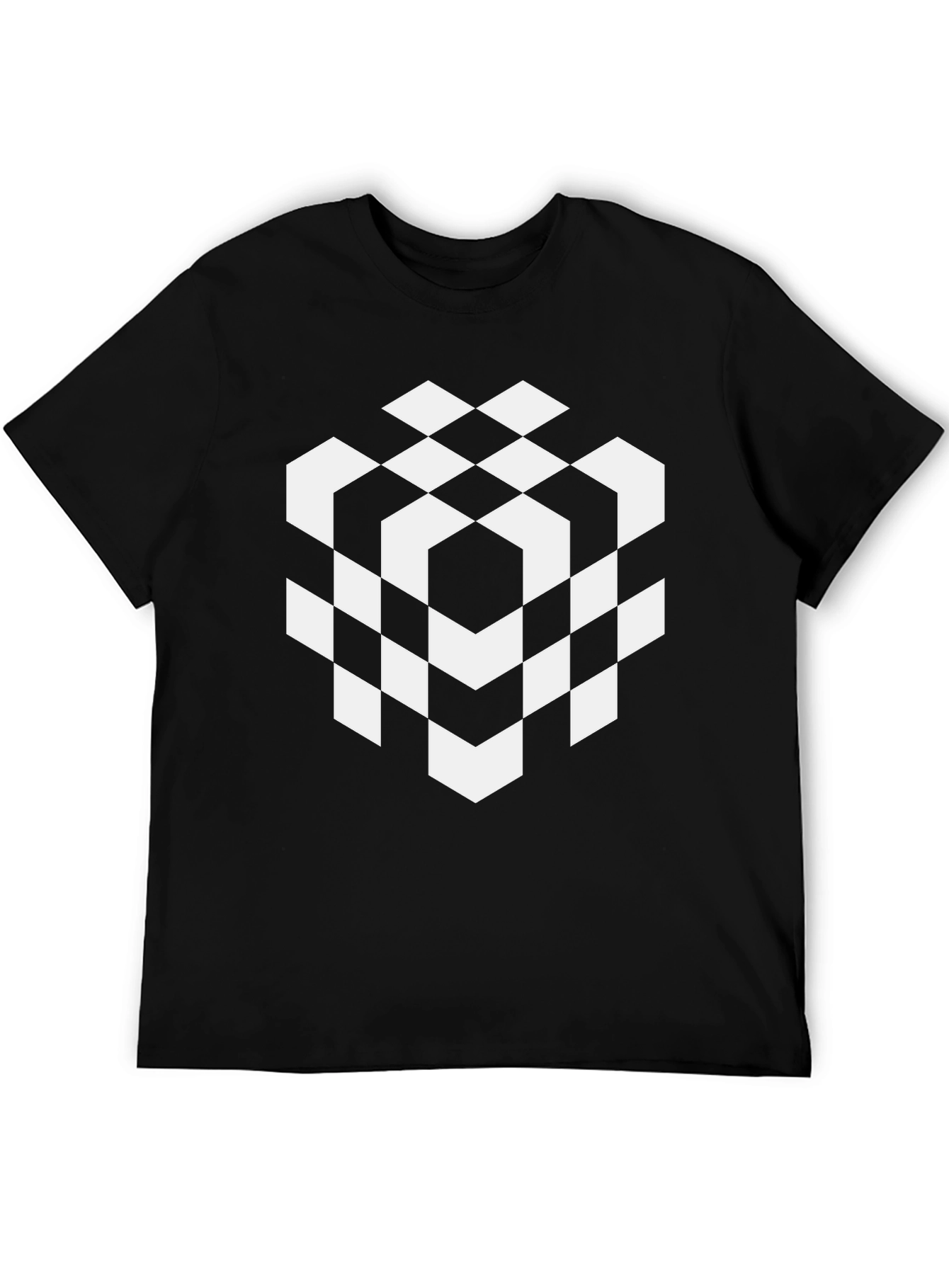 Geometric Cube Tee - Modern Graphic Design Shirt