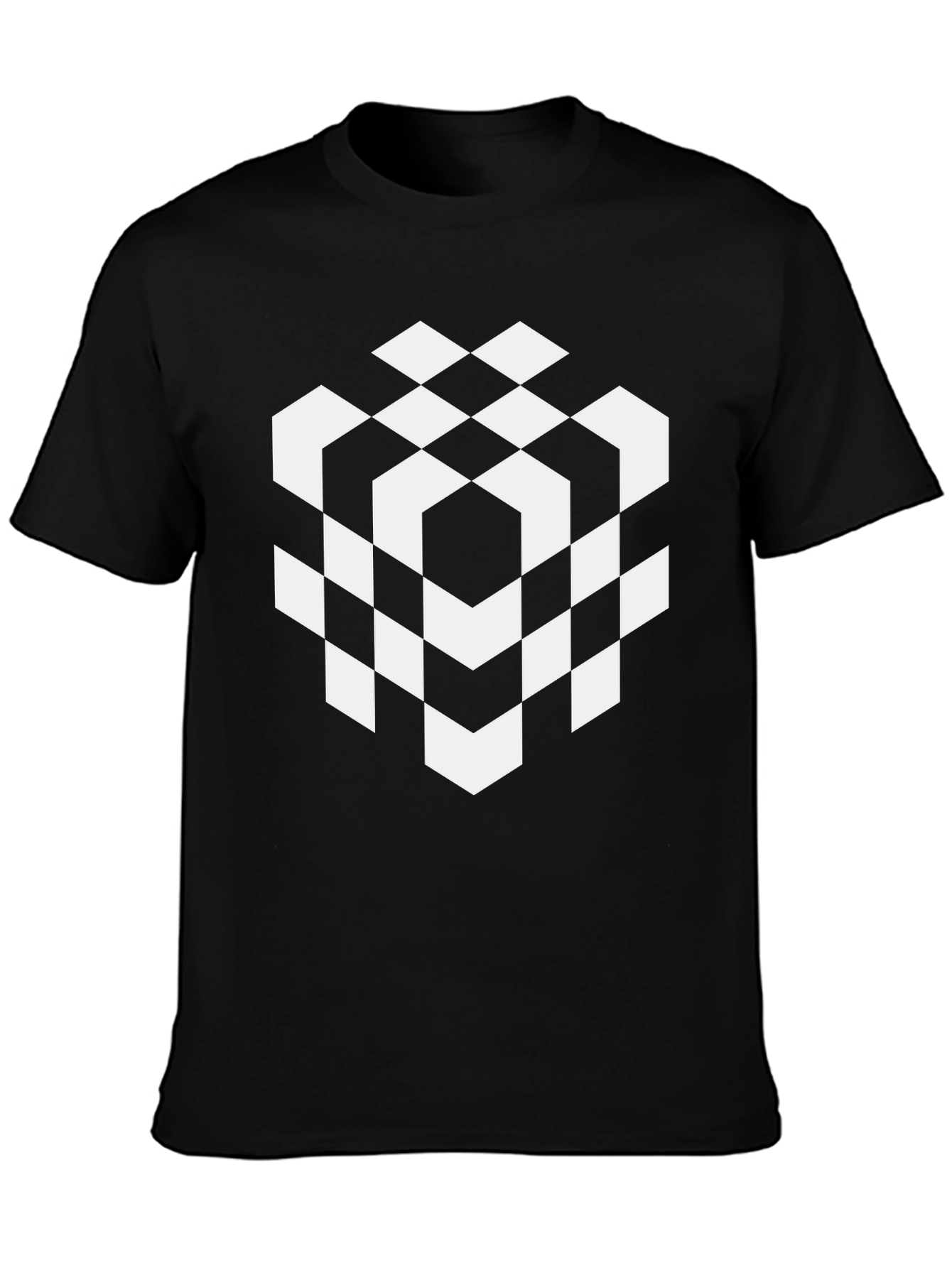 Geometric Cube Tee - Modern Graphic Design Shirt