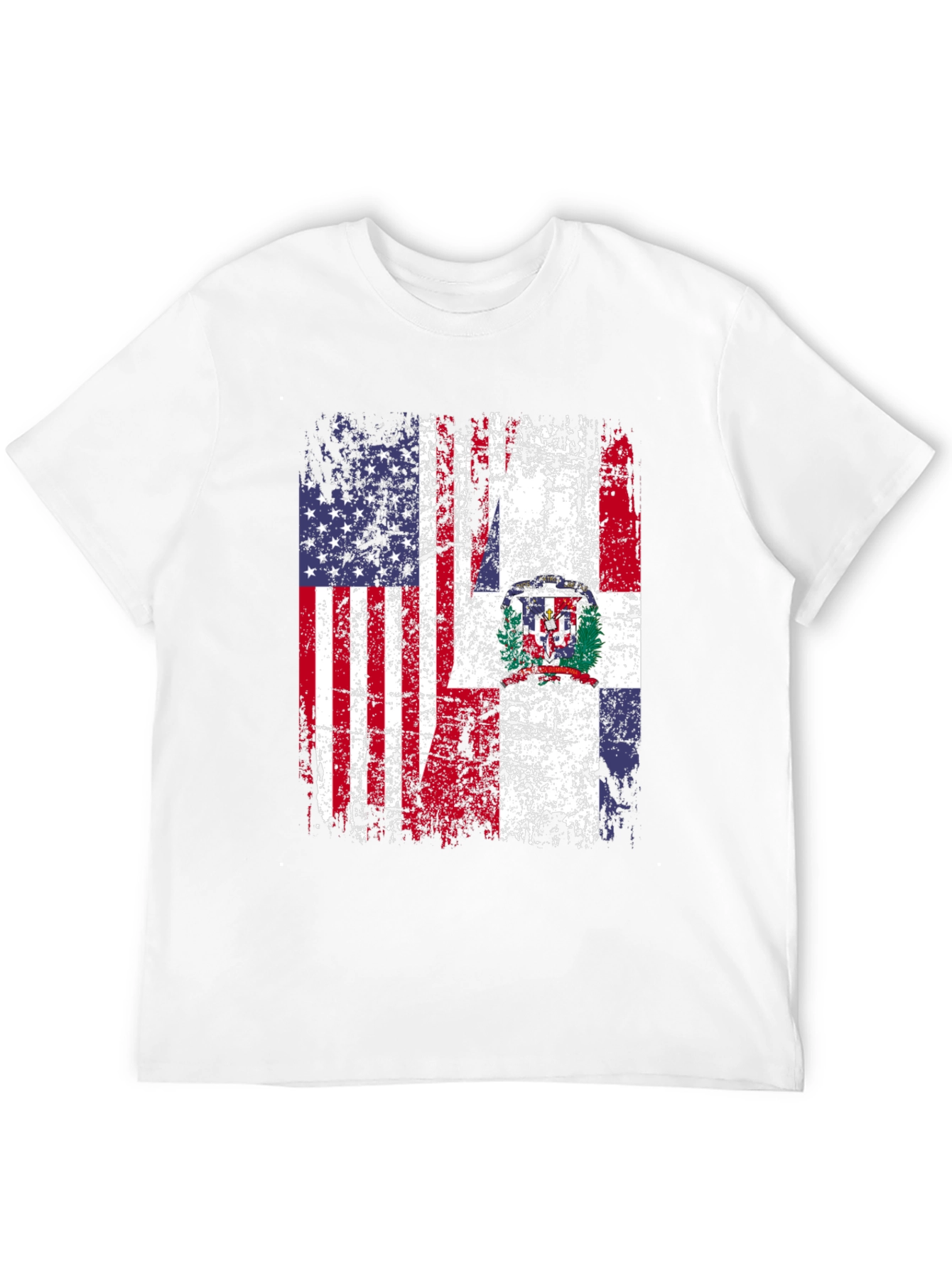 USA & Dominican Republic Flag Graphic Tee