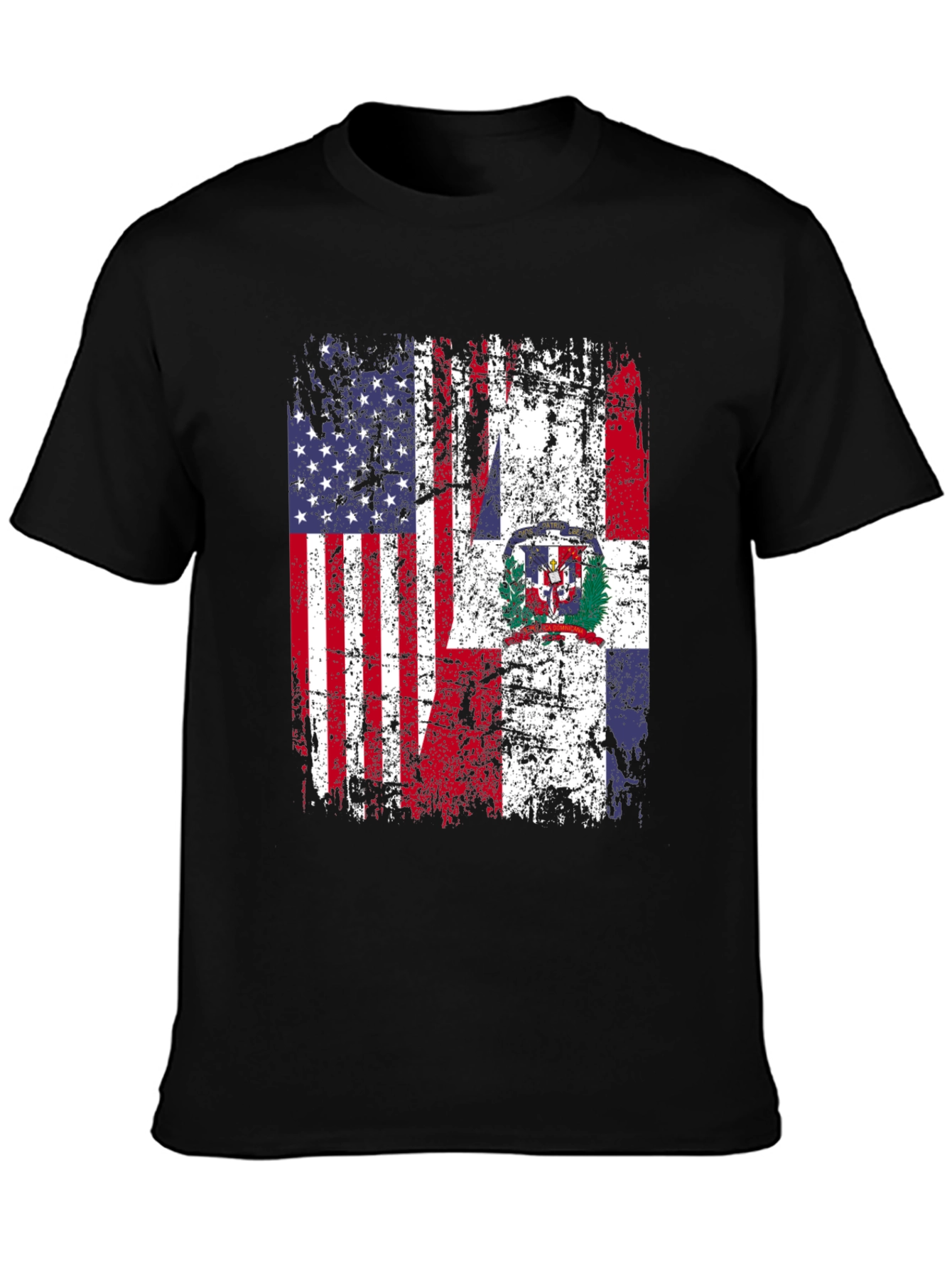 USA & Dominican Republic Flag Graphic Tee