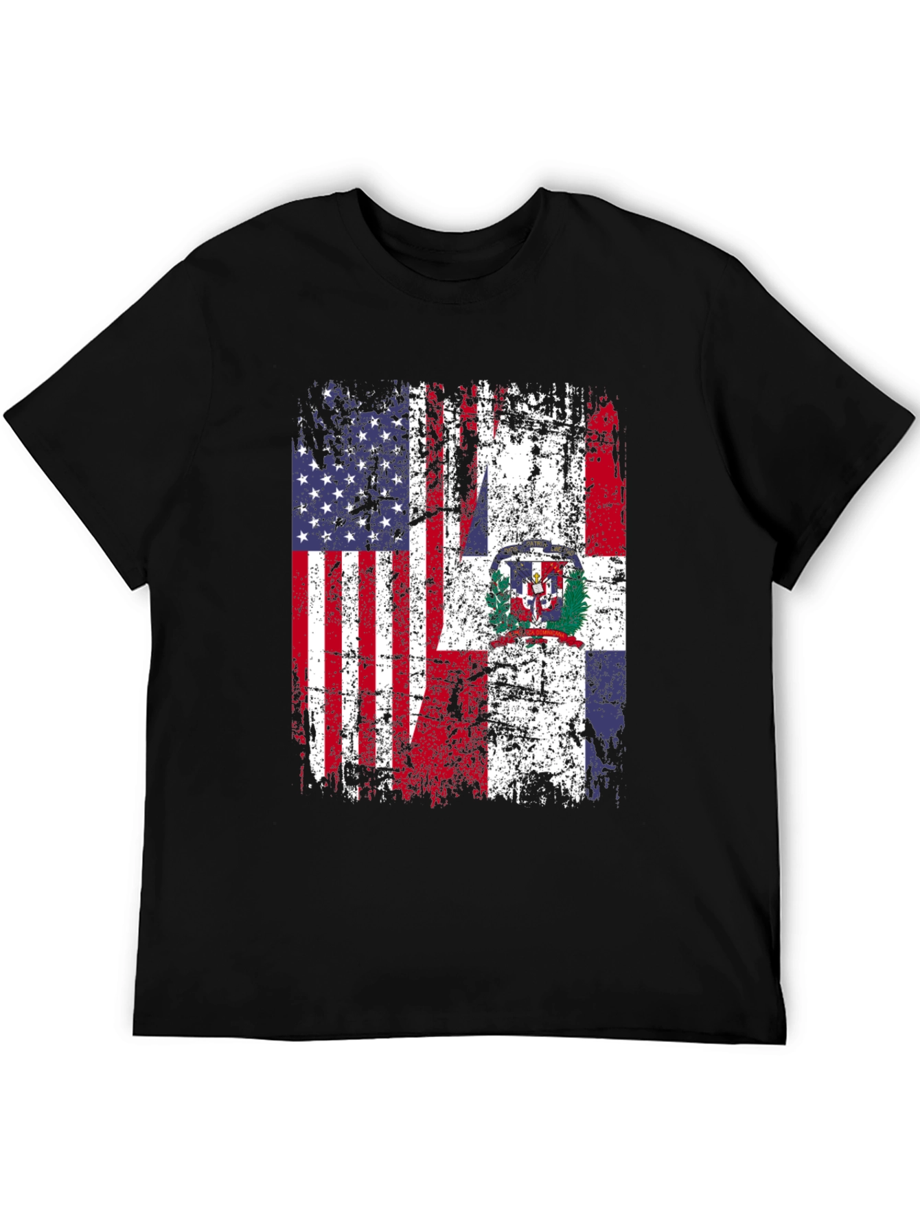 USA & Dominican Republic Flag Graphic Tee