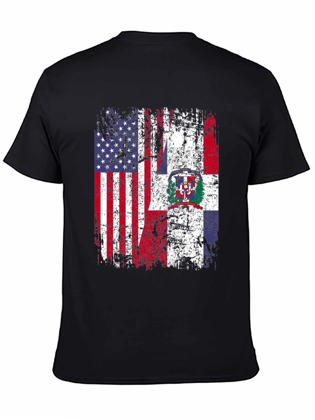 USA & Dominican Republic Flag Graphic Tee