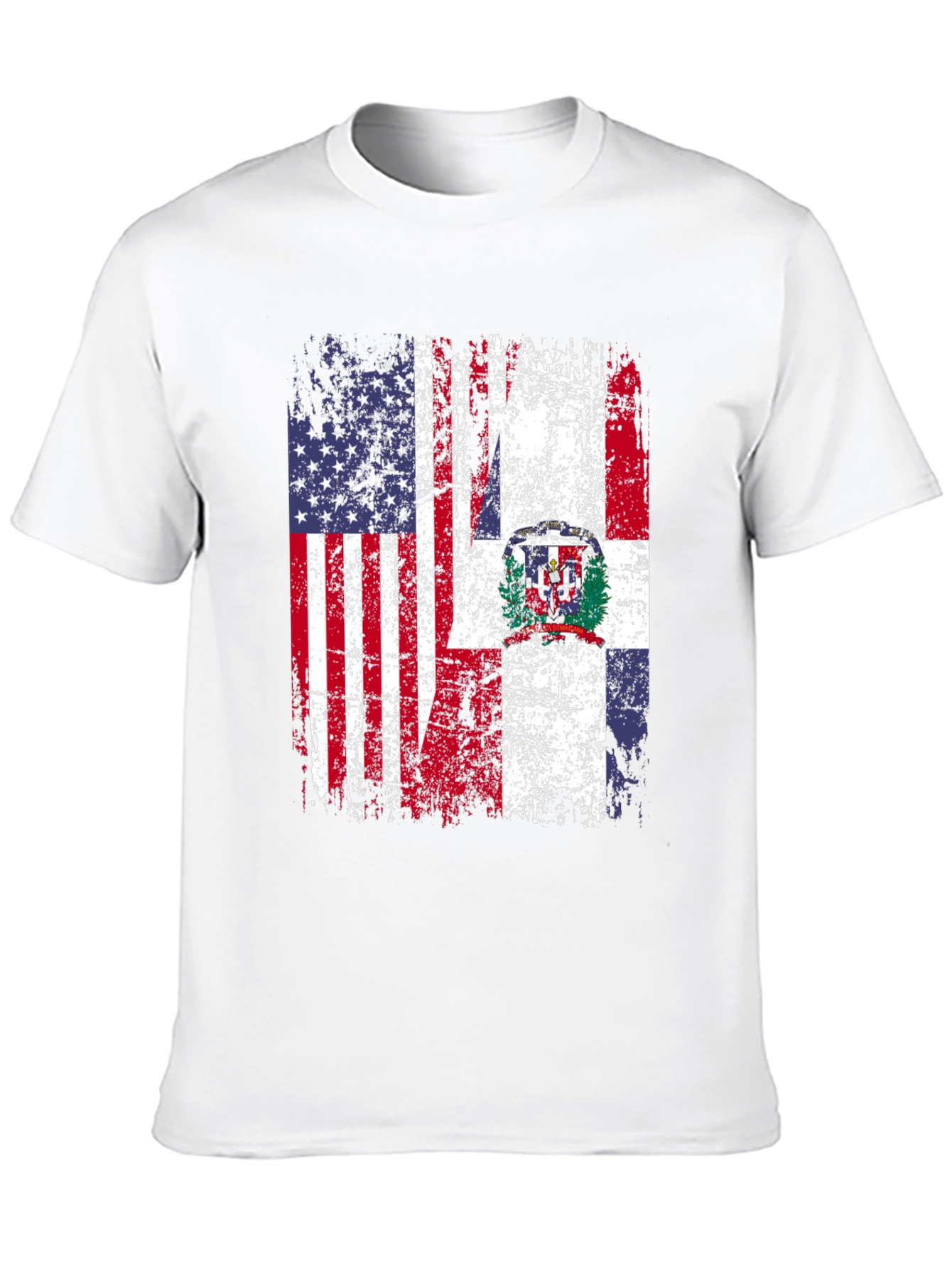 USA & Dominican Republic Flag Graphic Tee