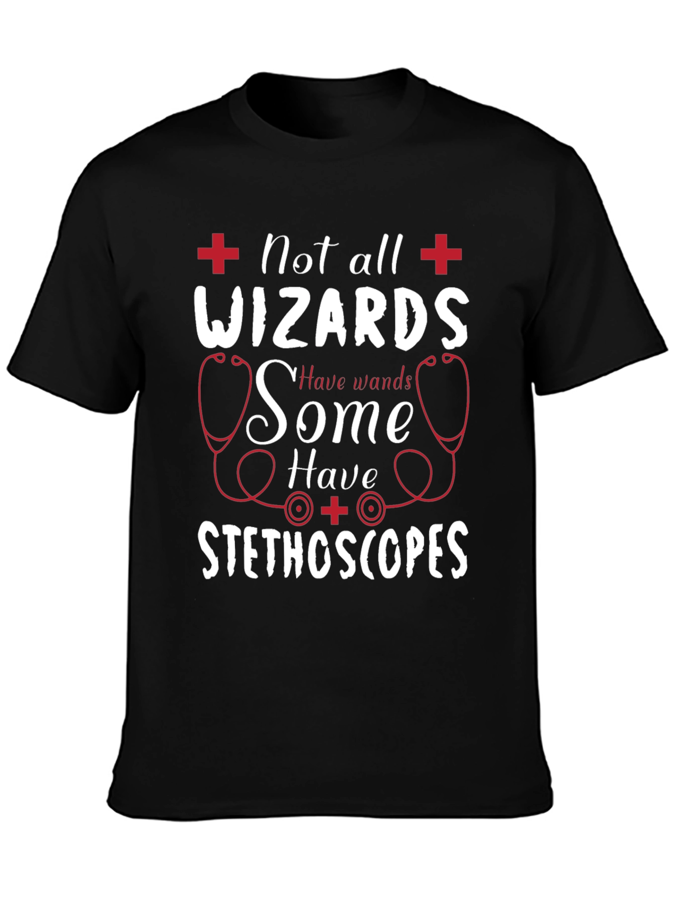 Not All Wizards Stethoscope Graphic T-Shirt