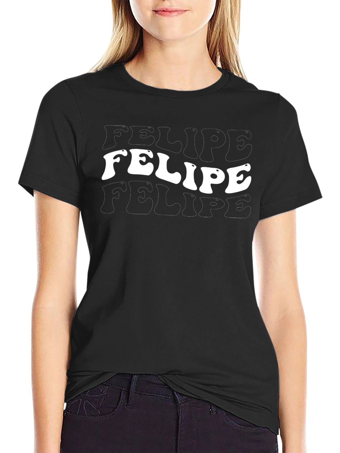 Felipe Tee - Groovy Retro Text Graphic Shirt