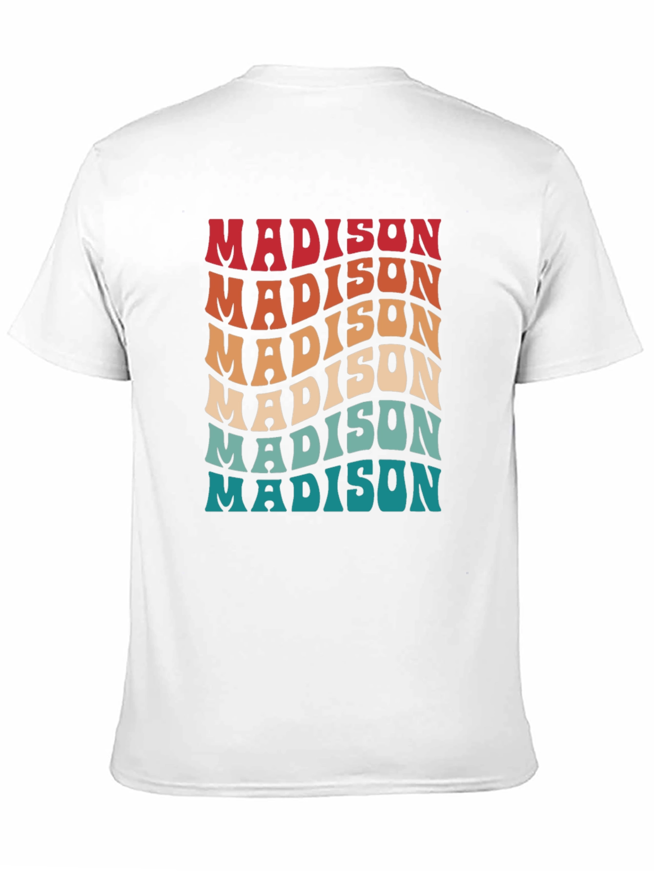 Retro Madison T-Shirt - Stylish Wavy Design