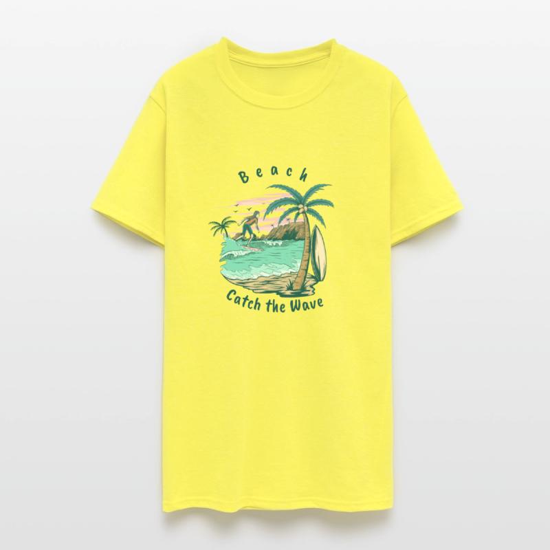 Beach Catch the Wave Beach Palm Trees Summer Surf