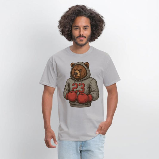 Bear 23 Boxing Hoodie Grizzly Gym Fighter Tee