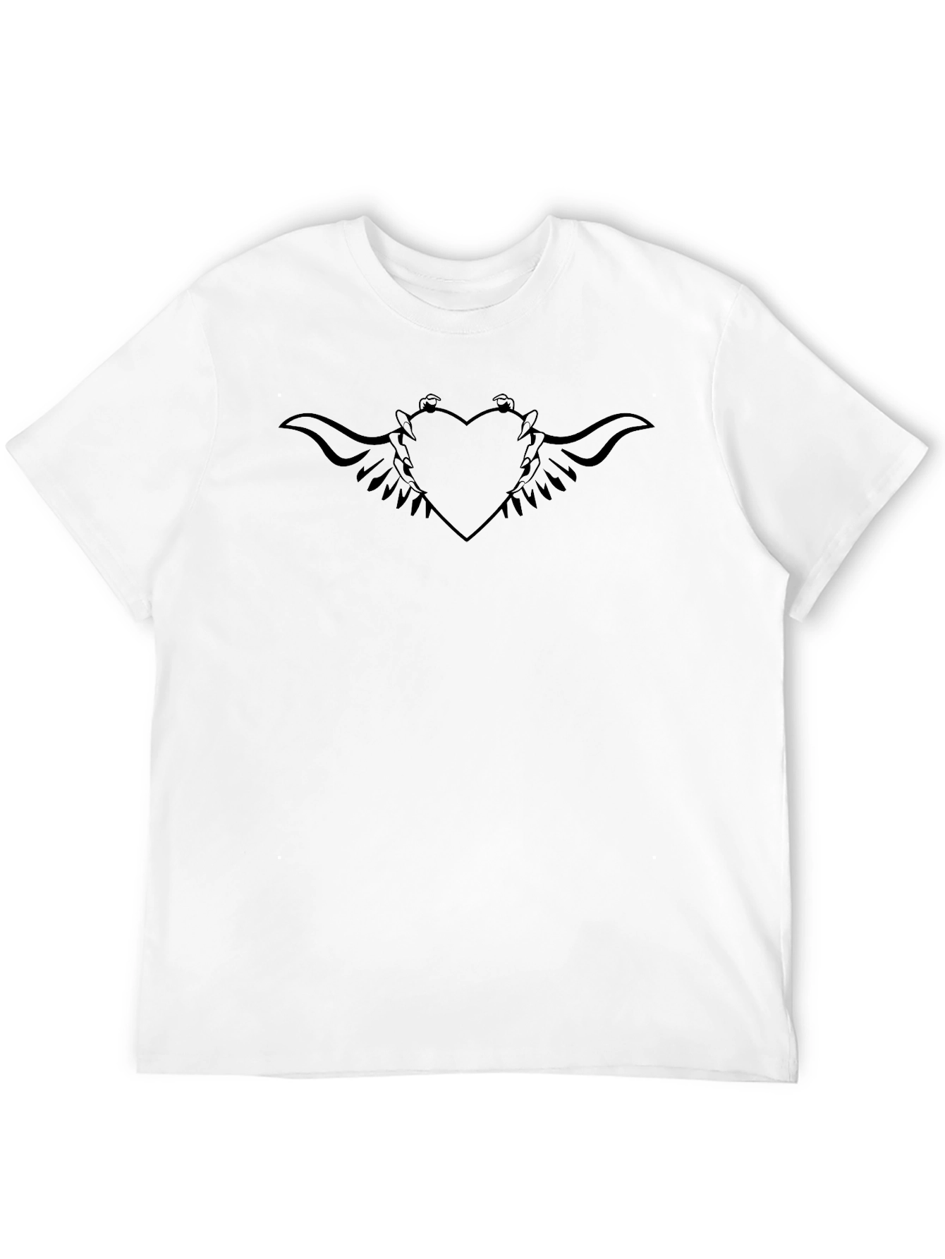 Winged Heart Graphic Black T-Shirt