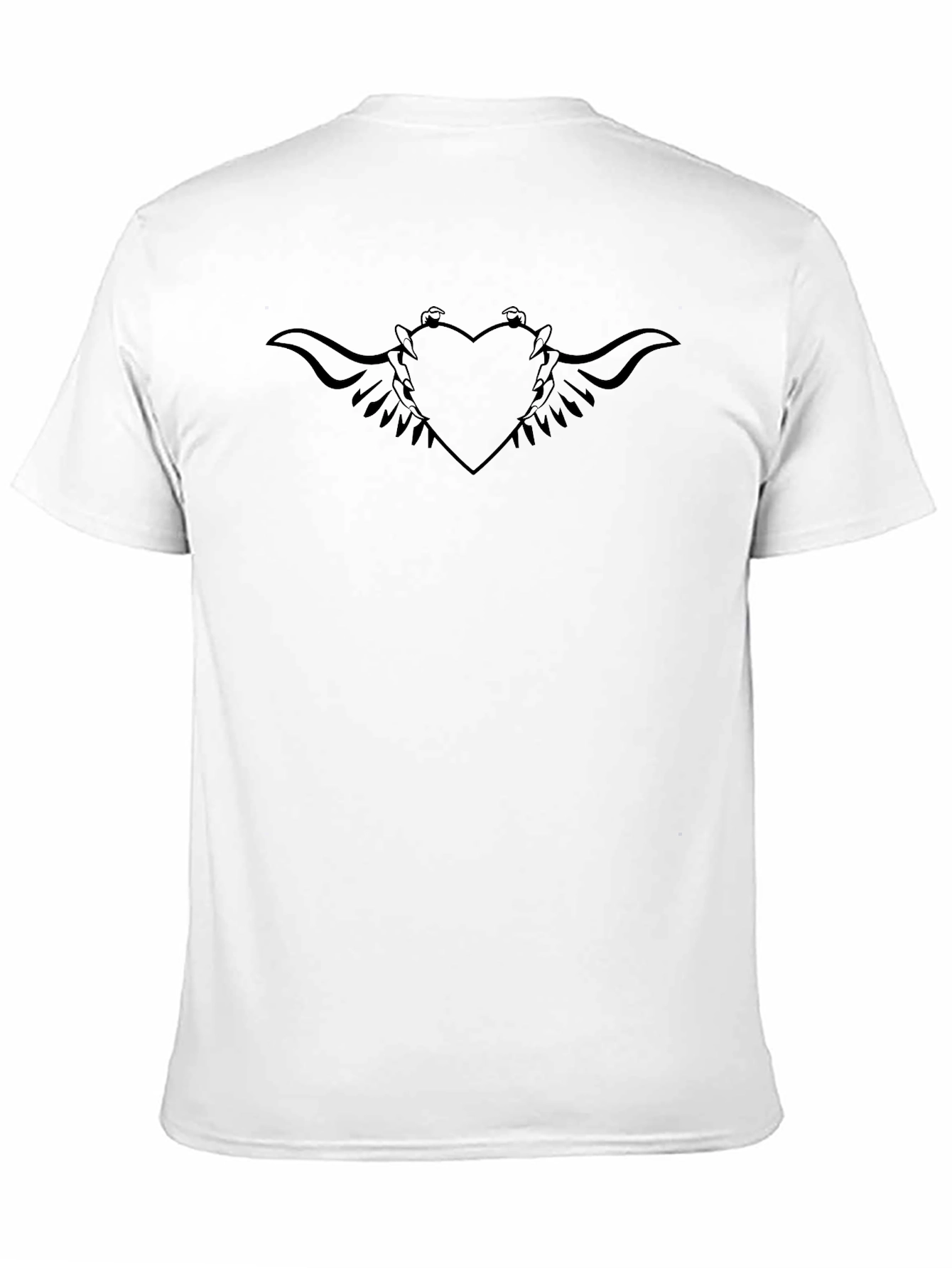 Winged Heart Graphic Black T-Shirt
