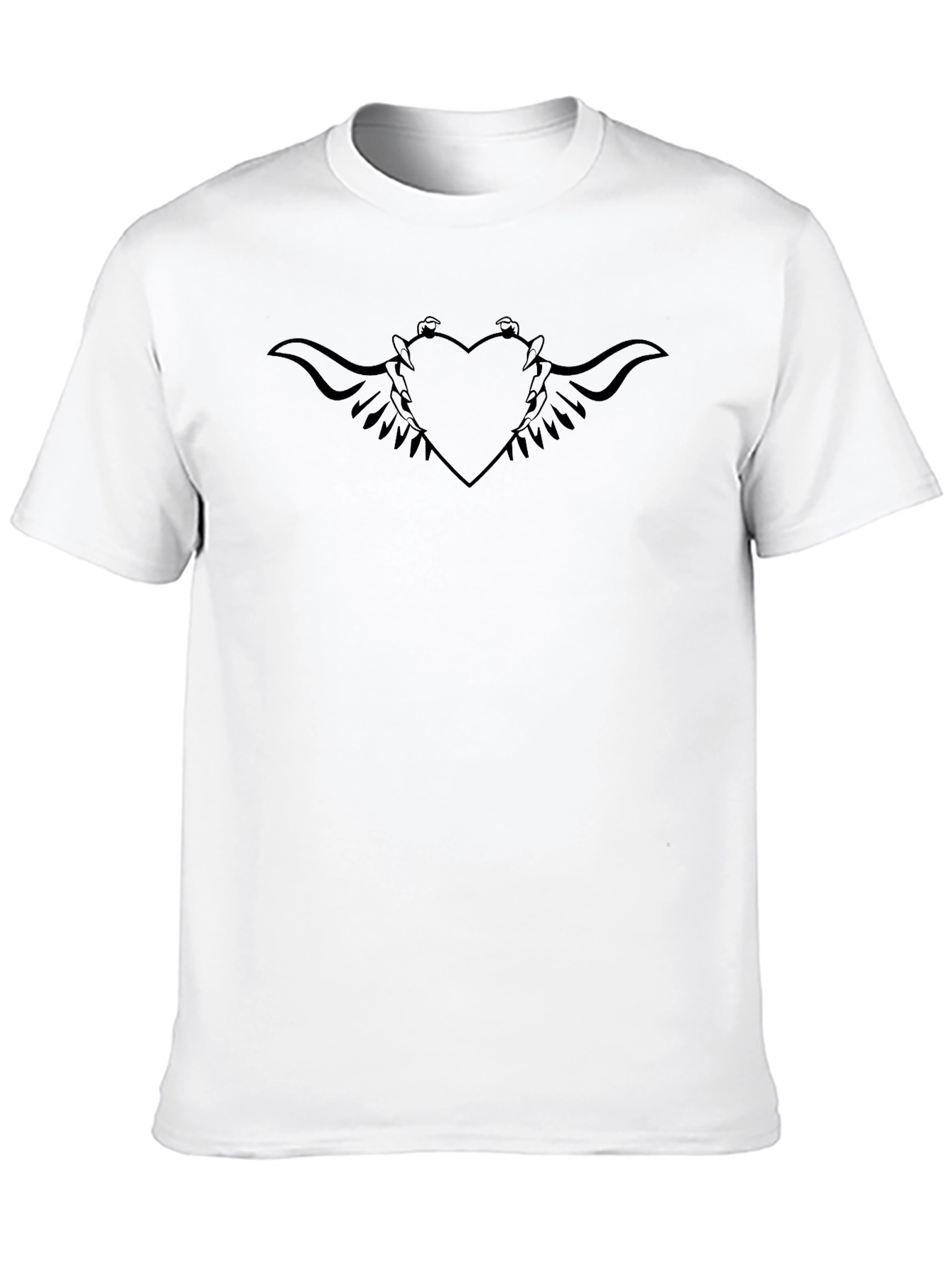 Winged Heart Graphic Black T-Shirt