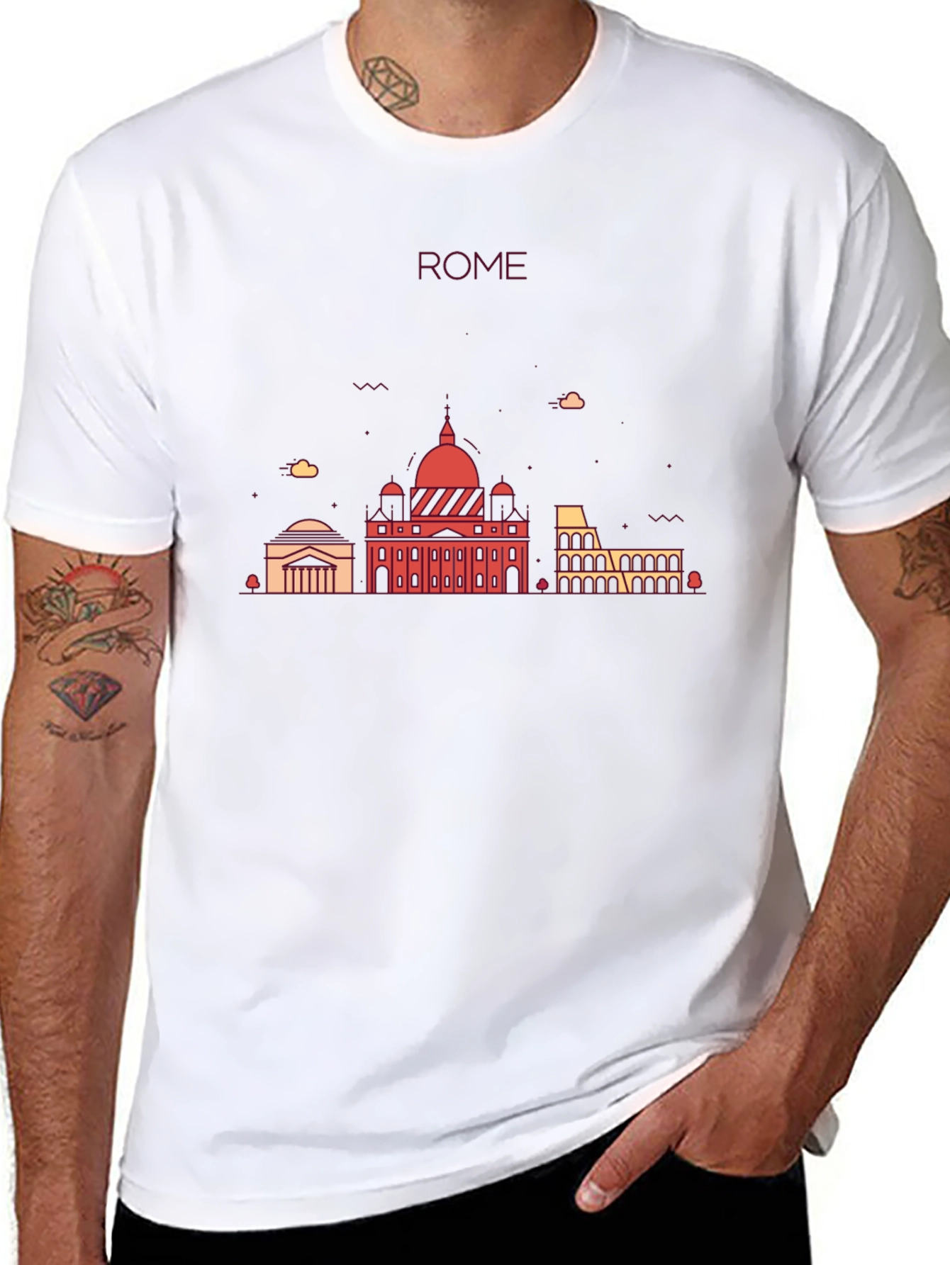 Rome Skyline Graphic T-Shirt - Classic City Tee