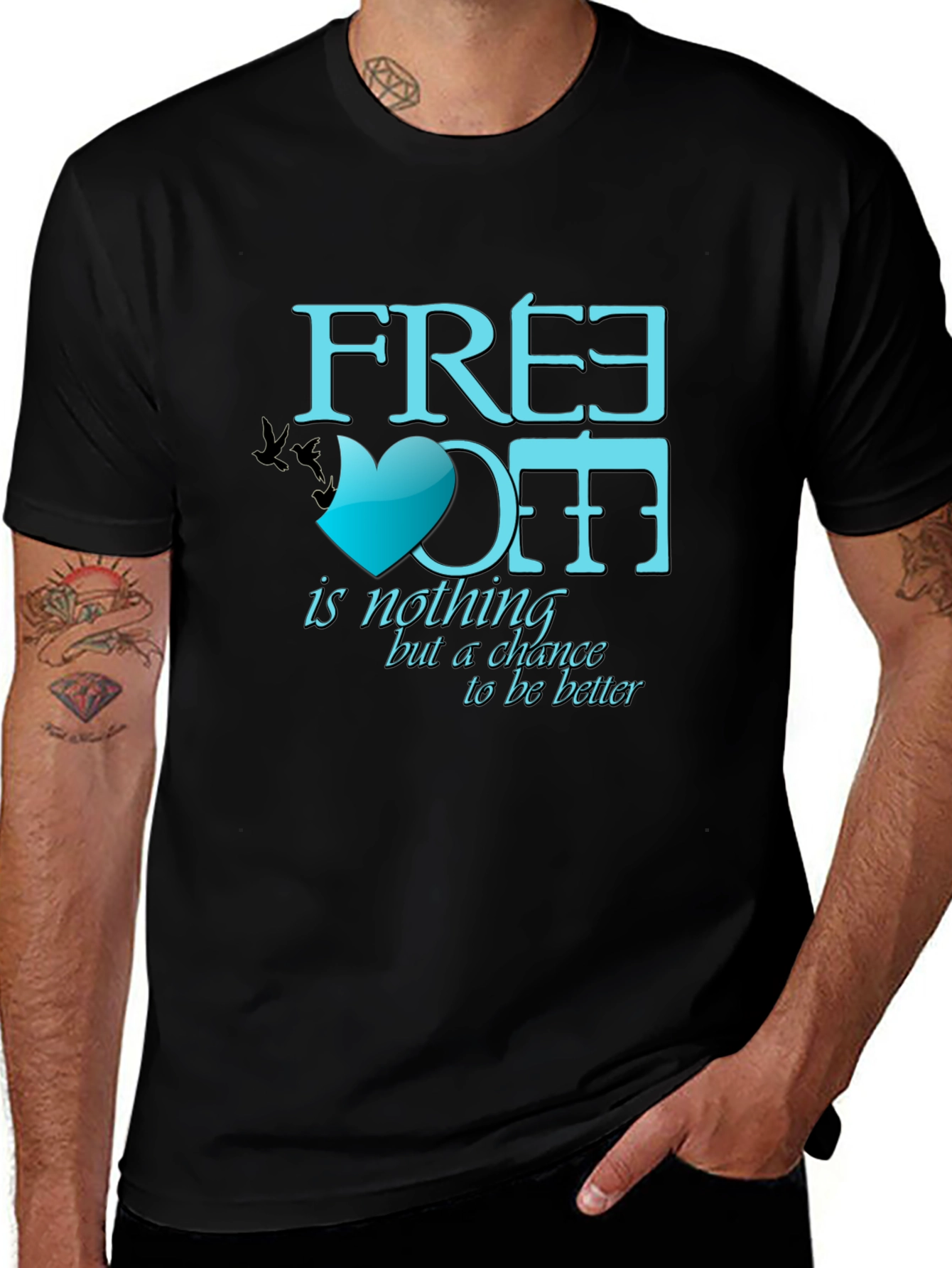 Freedom Graphic T-Shirt - Mens Casual Tee