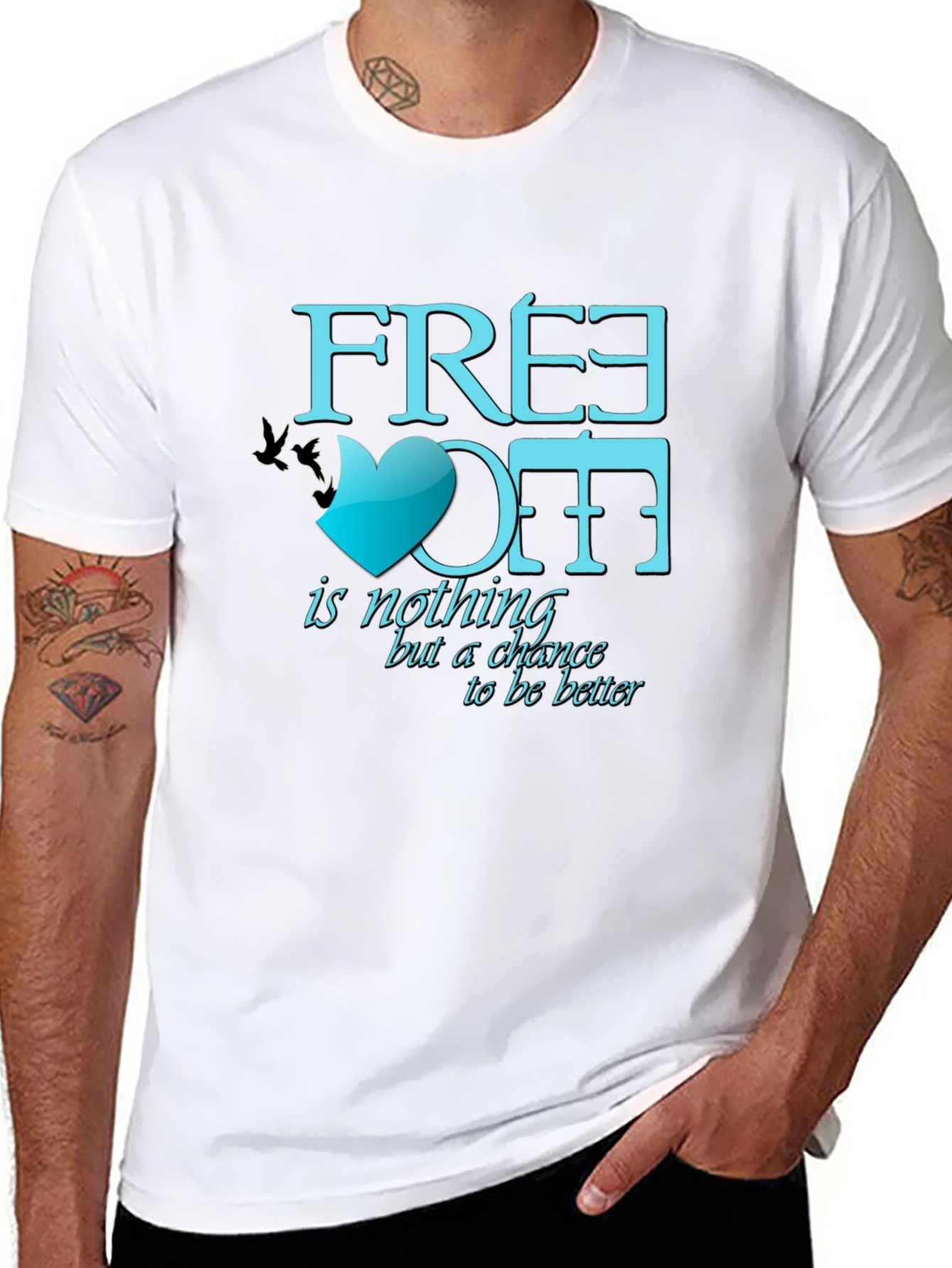 Freedom Graphic T-Shirt - Mens Casual Tee